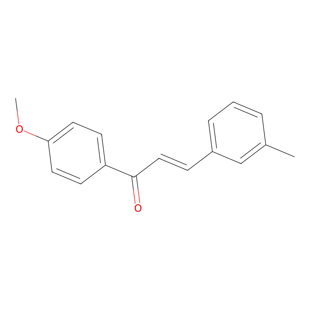 (2E)-1-(4-Methoxyphenyl)-3-(3-methylphenyl)prop-2-en-1-one molecular structure, CAS 1287761-30-1