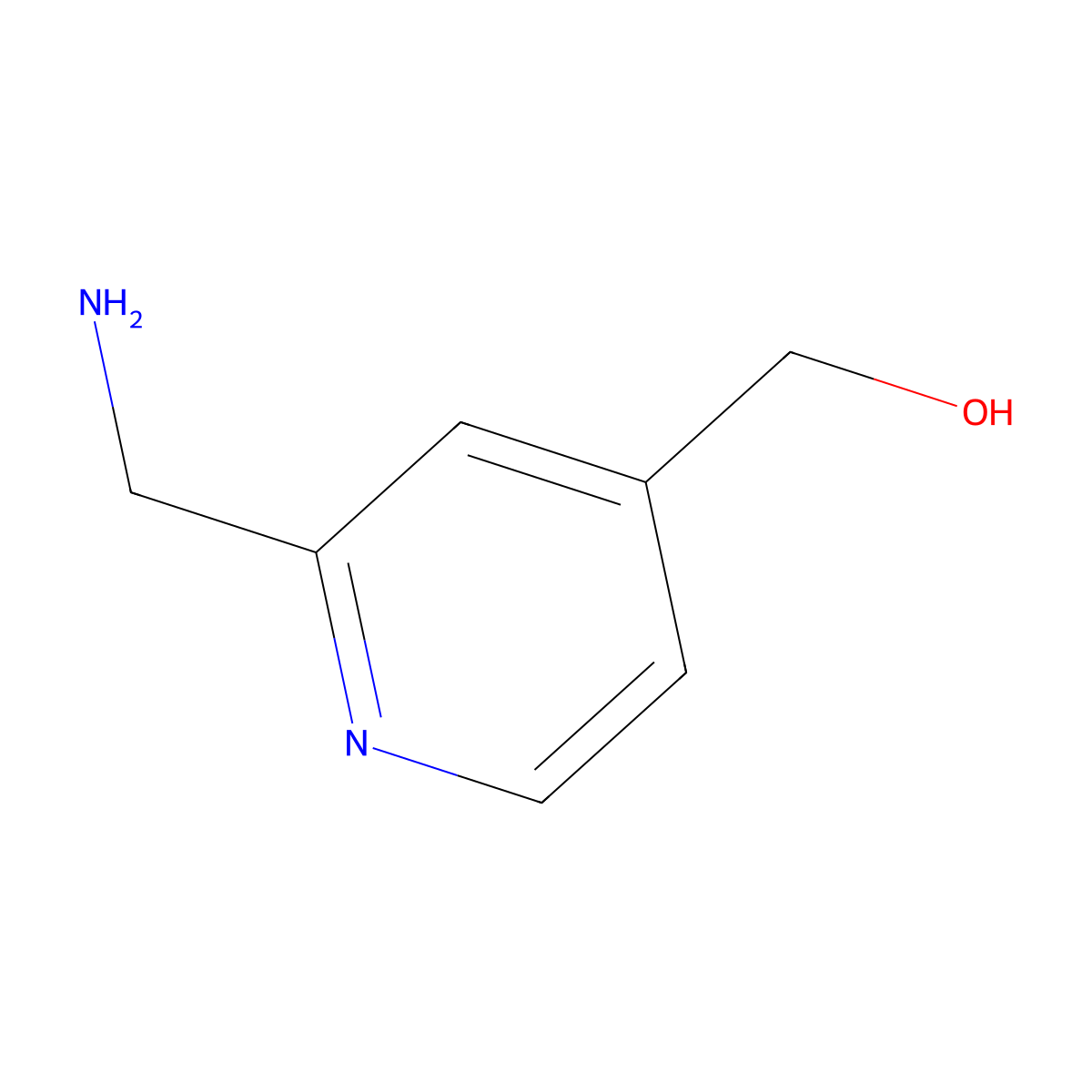 (2-(Aminomethyl)pyridin-4-yl)methanol molecular structure, CAS 128781-81-7