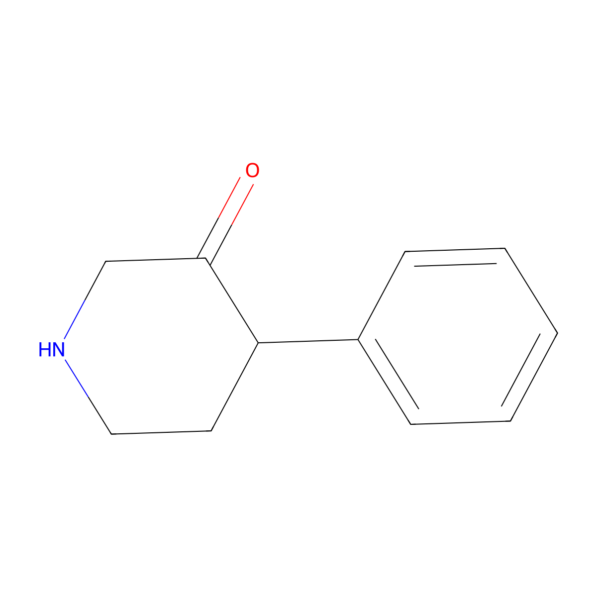 4-Phenylpiperidin-3-one molecular structure, CAS 1287838-17-8