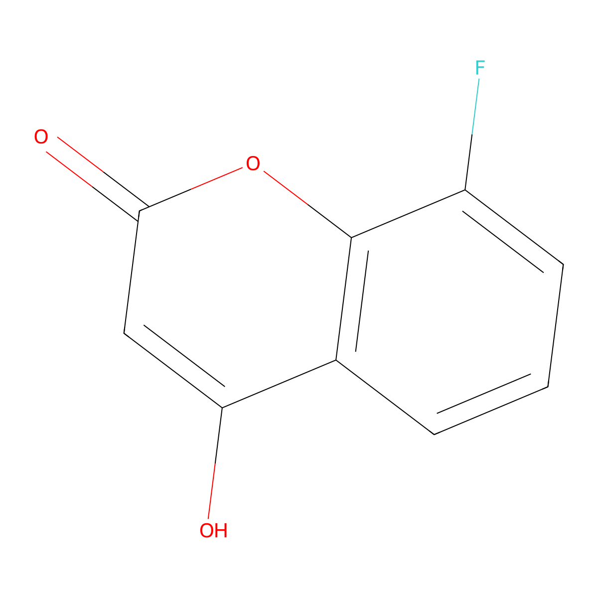 8-fluoro-4-hydroxy-2H-chromen-2-one molecular structure, CAS 128789-29-7