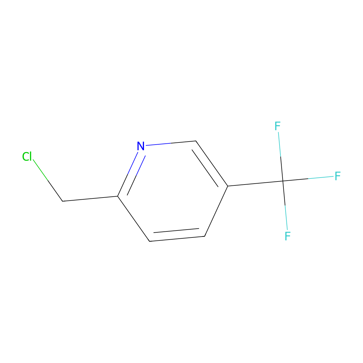 2-(Chloromethyl)-5-(trifluoromethyl)pyridine molecular structure, CAS 128790-14-7