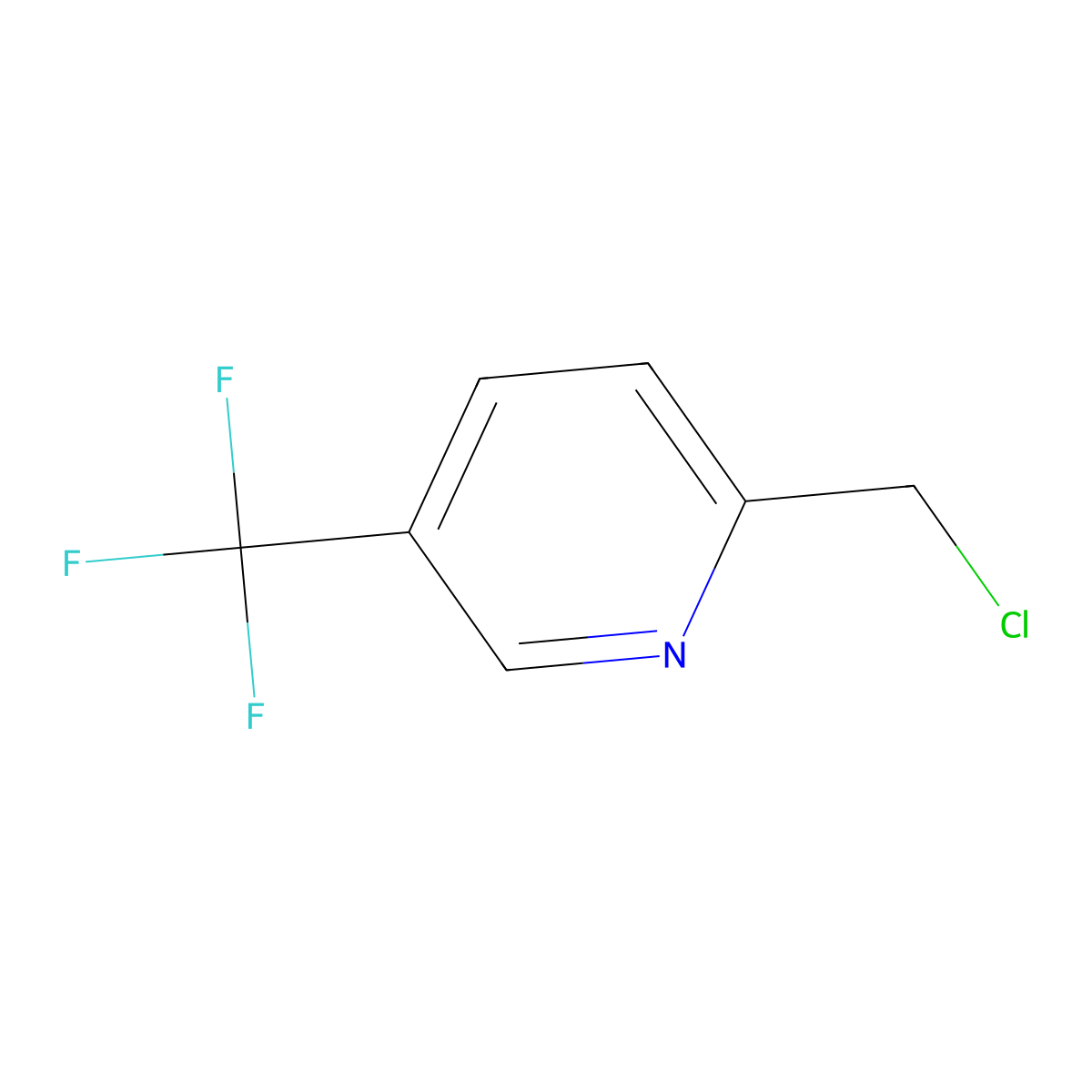 2-(Chloromethyl)-5-(trifluoromethyl)pyridine molecular structure, CAS 128790-14-7