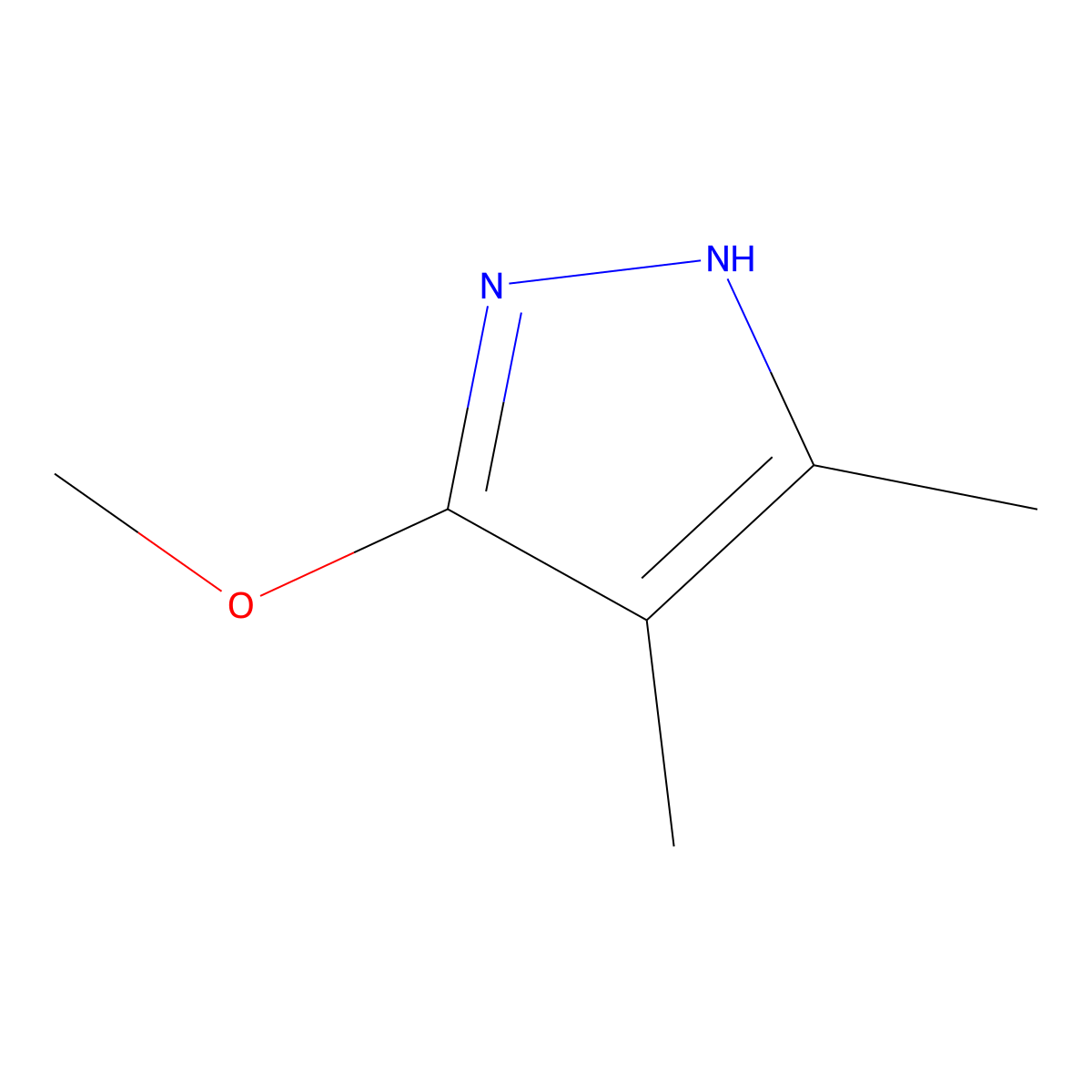 5-Methoxy-3,4-dimethyl-1H-pyrazole molecular structure, CAS 128792-65-4