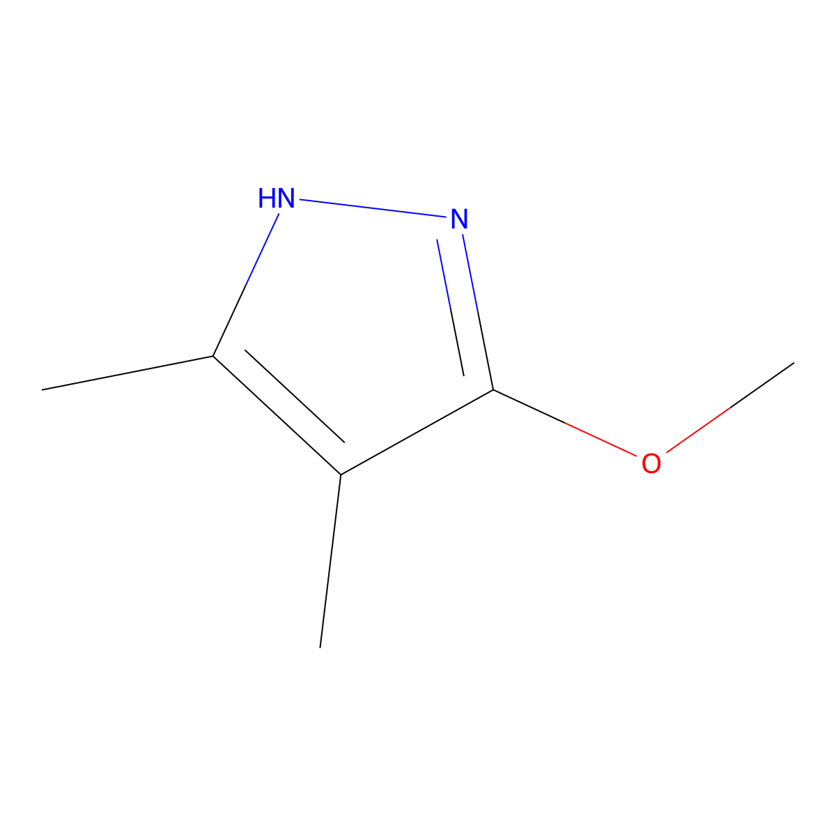5-Methoxy-3,4-dimethyl-1H-pyrazole molecular structure, CAS 128792-65-4