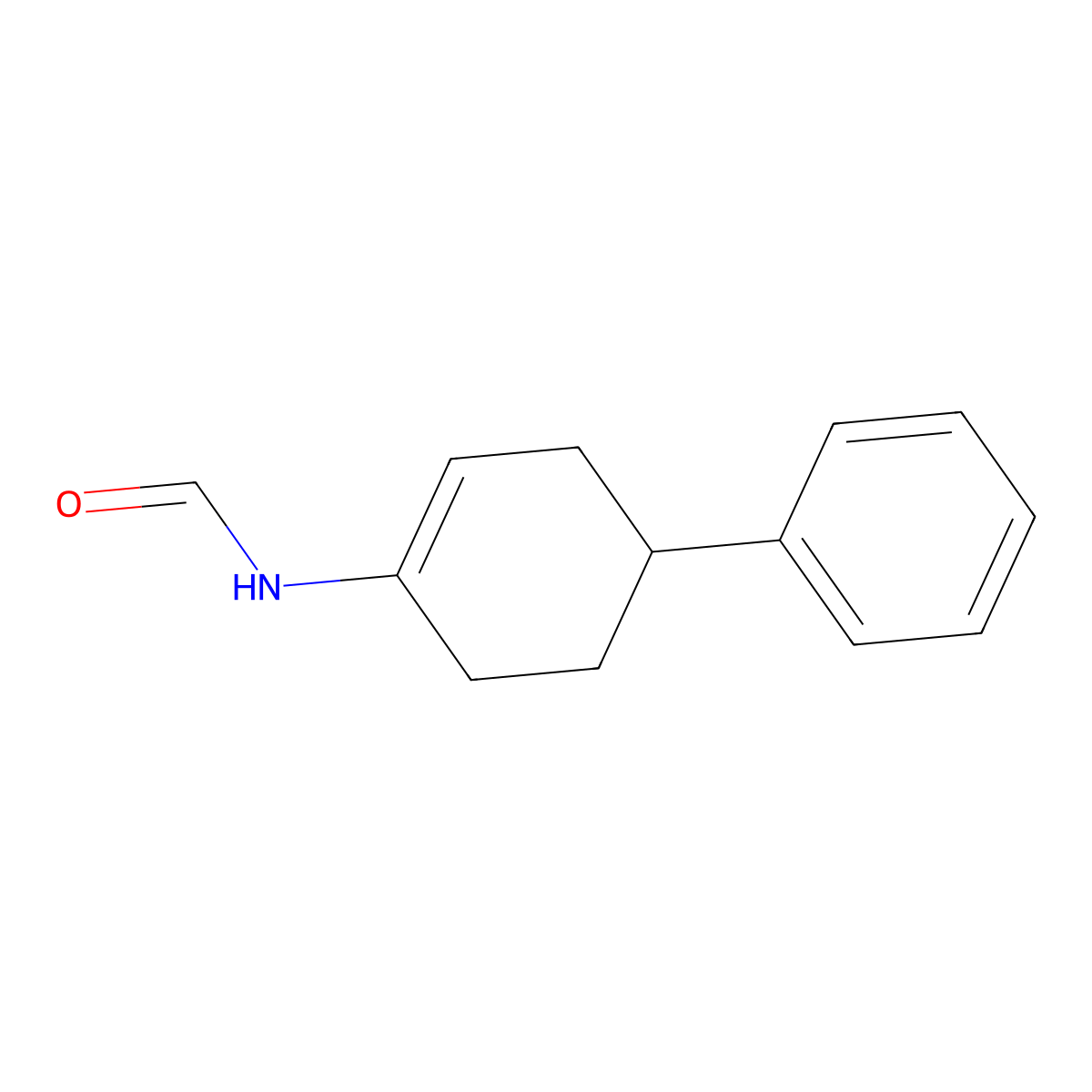 N-(4-Phenyl-cyclohex-1-enyl)-formamide molecular structure, CAS 128798-29-8