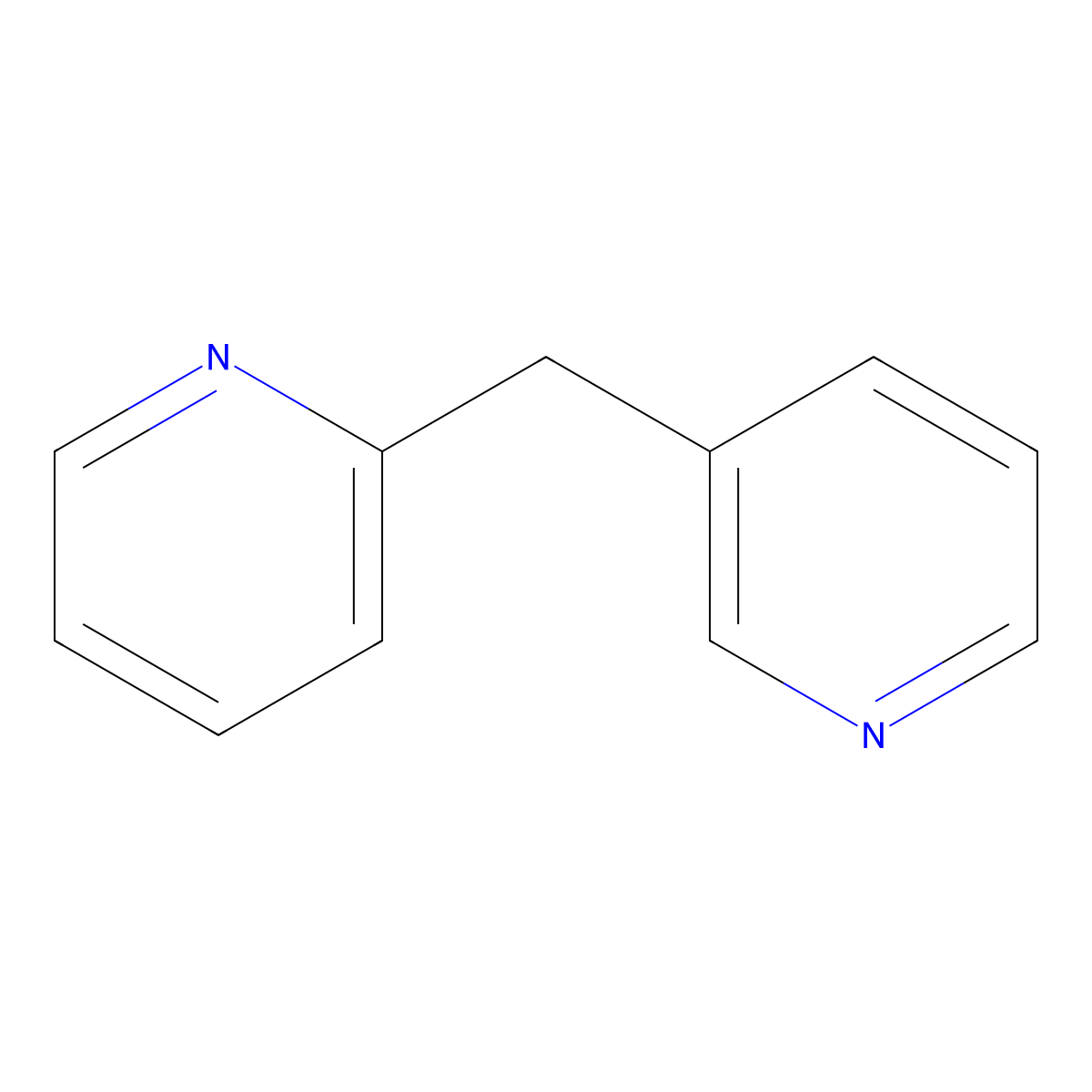 2-(Pyridin-3-ylmethyl)pyridine molecular structure, CAS 128802-93-7