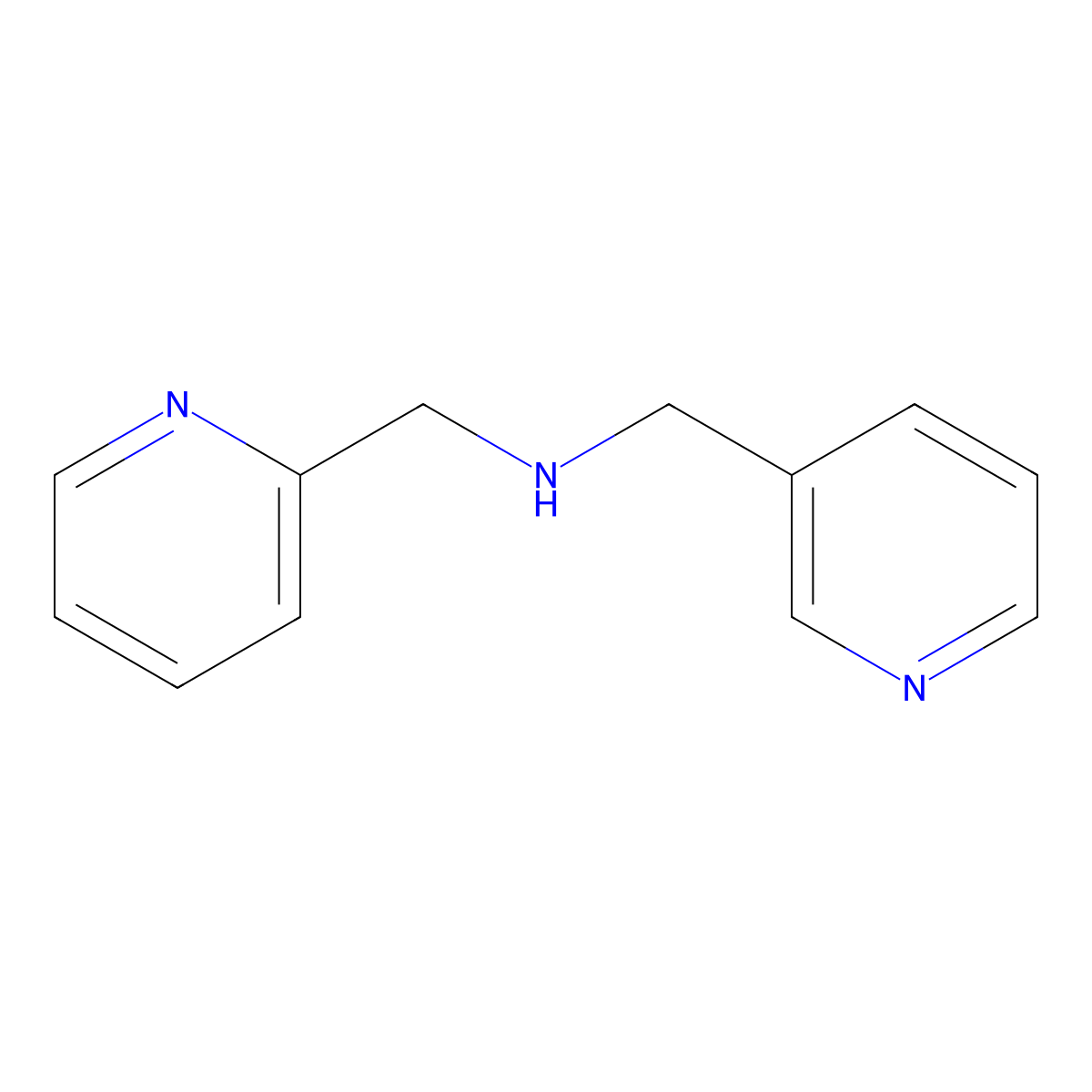 N-(3-Pyridinylmethyl)-2-pyridinemethanamine molecular structure, CAS 128802-95-9