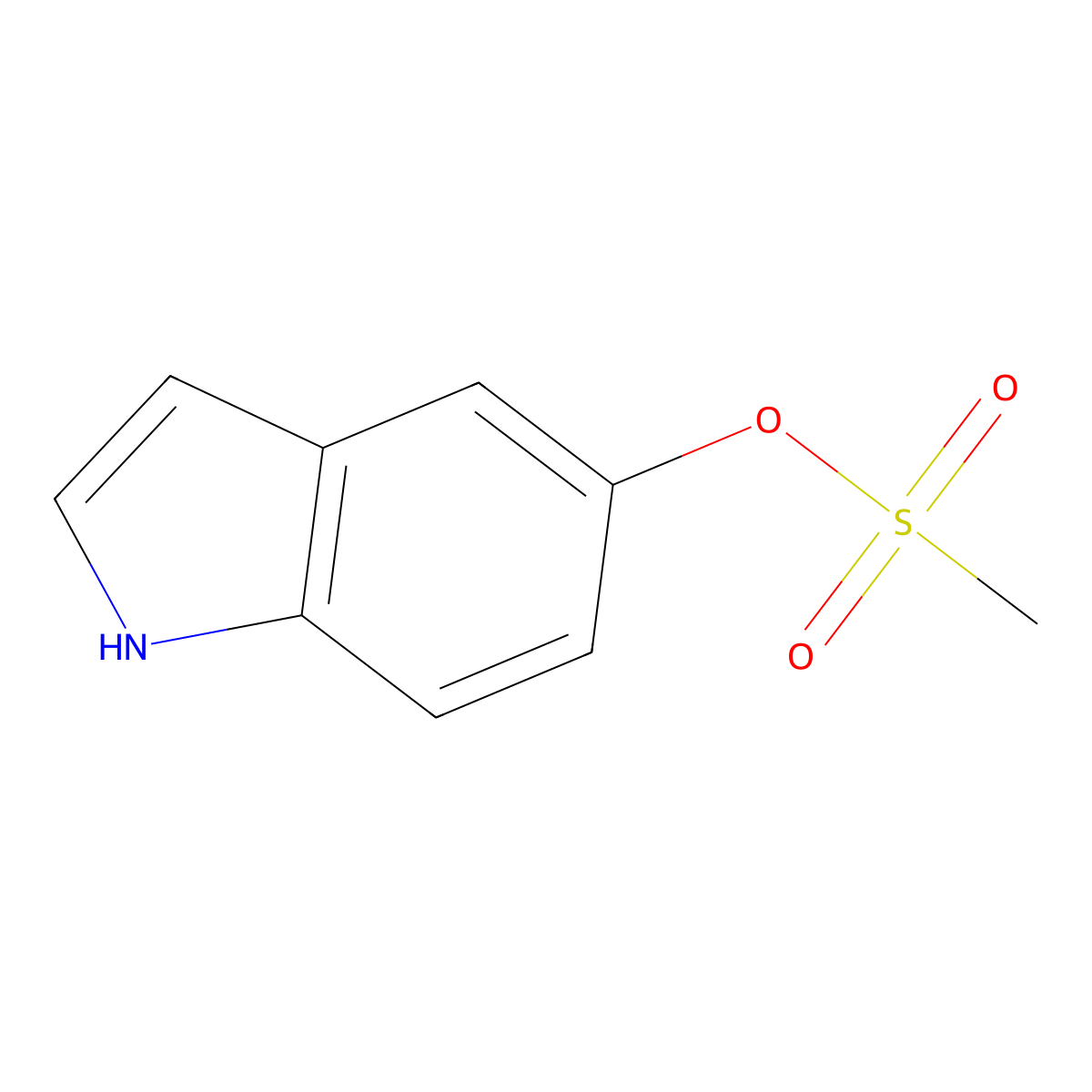 1H-Indol-5-yl methanesulfonate molecular structure, CAS 128810-31-1