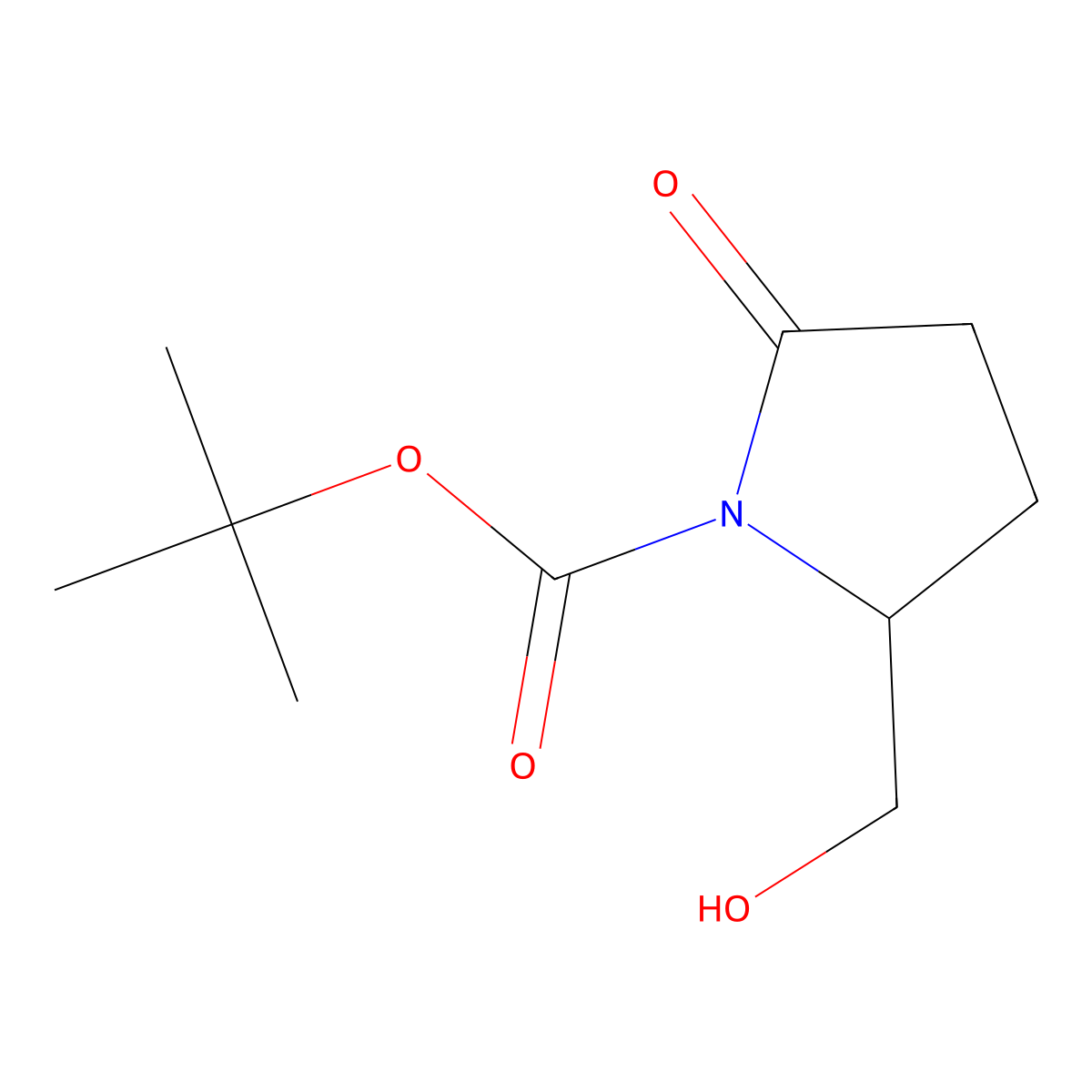 Boc-D-Pyroglutaminol molecular structure, CAS 128811-37-0
