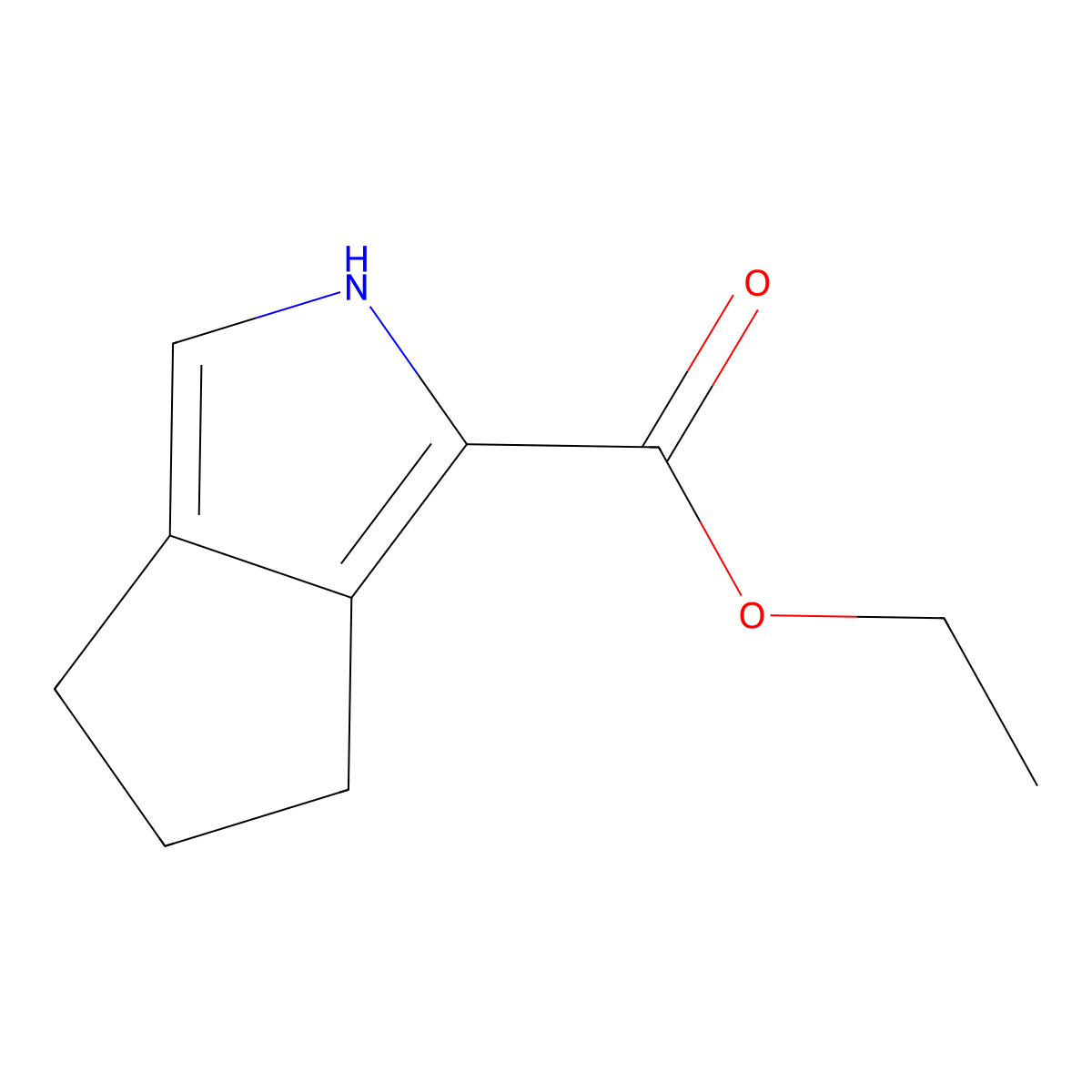 Ethyl 2,4,5,6-tetrahydrocyclopenta[c]pyrrole-1-carboxylate molecular structure, CAS 128812-35-1