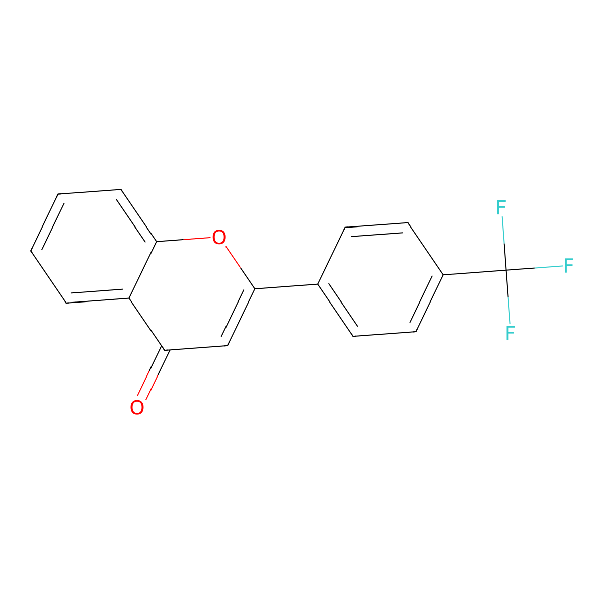 2-[4-(Trifluoromethyl)phenyl]-4H-chromen-4-one molecular structure, CAS 128814-90-4