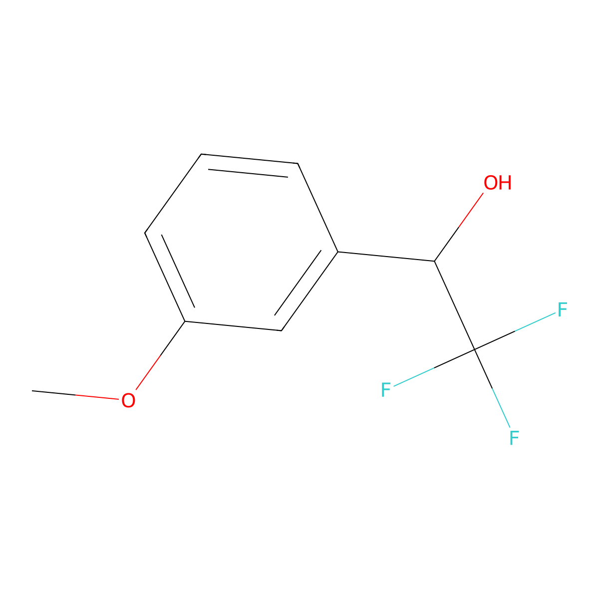 2,2,2-Trifluoro-1-(3-methoxyphenyl)ethanol molecular structure, CAS 128816-77-3