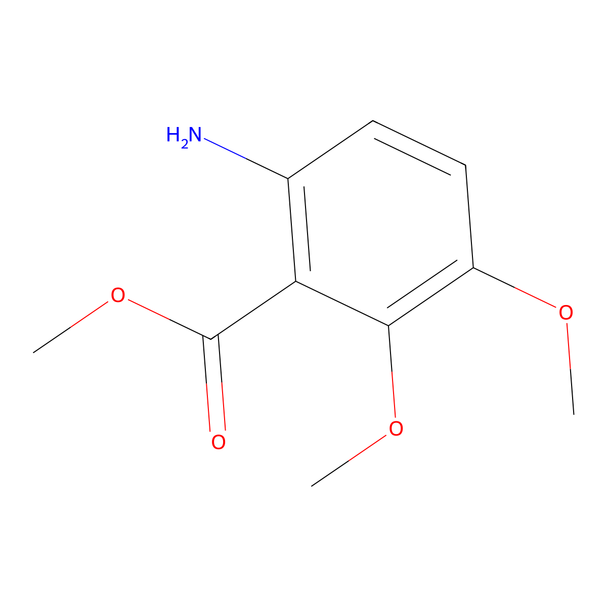 Methyl 6-amino-2,3-dimethoxybenzoate molecular structure, CAS 128823-83-6