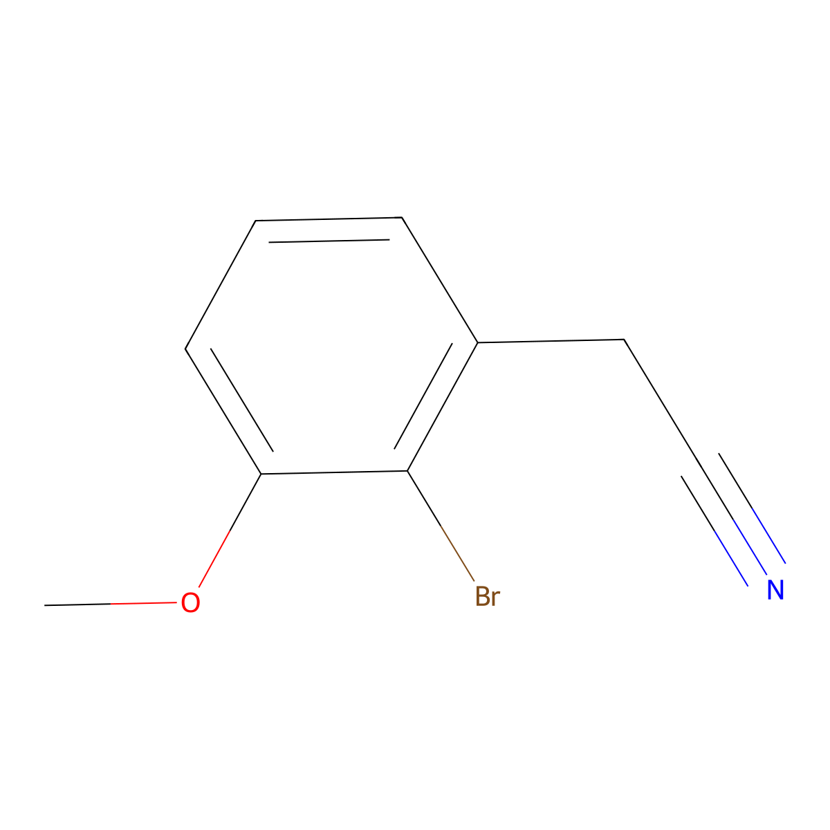 2-(2-Bromo-3-methoxyphenyl)acetonitrile molecular structure, CAS 128828-87-5