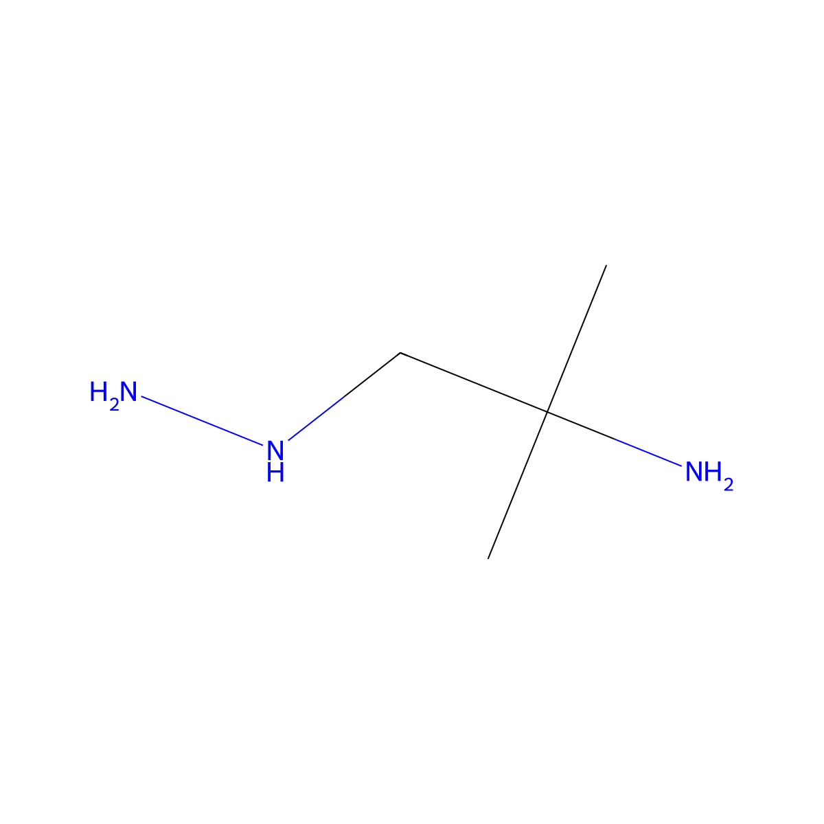 (2-Amino-2-methylpropyl)hydrazine molecular structure, CAS 128832-97-3