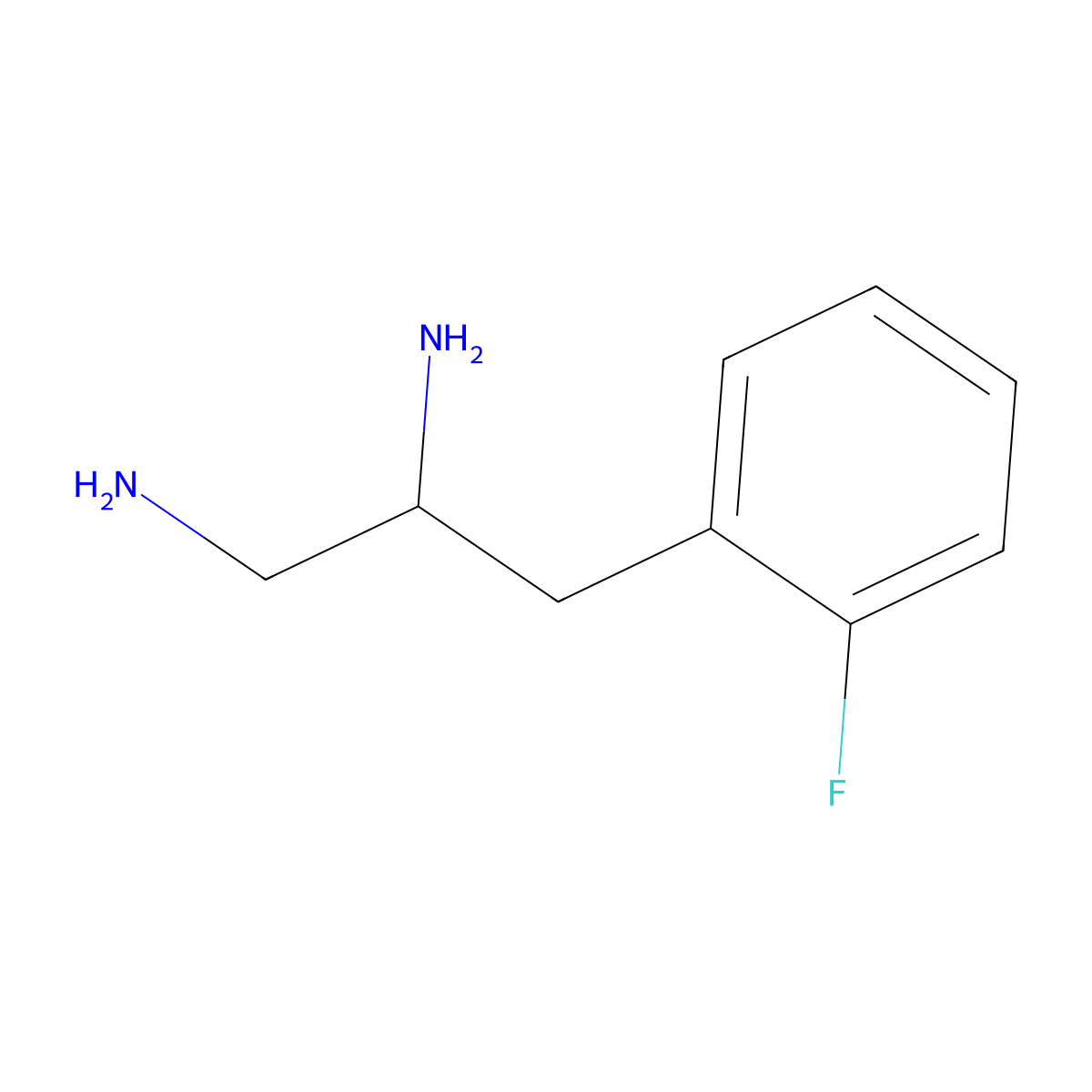 3-(2-Fluorophenyl)propane-1,2-diamine molecular structure, CAS 128833-65-8