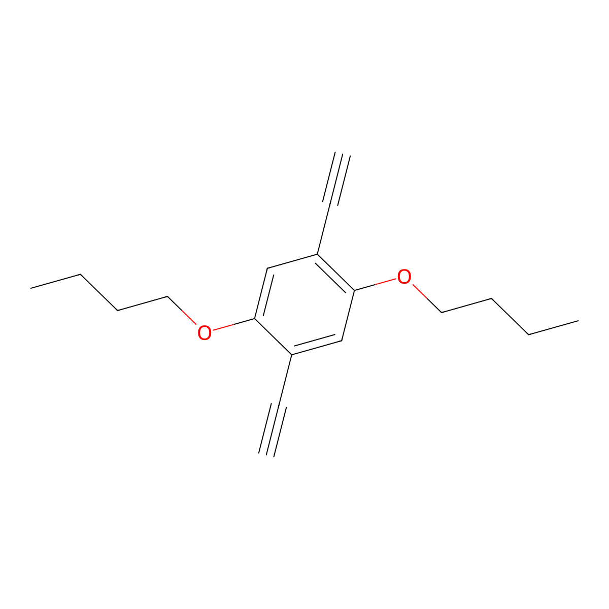 1,4-Dibutoxy-2,5-diethynylbenzene molecular structure, CAS 128834-29-7