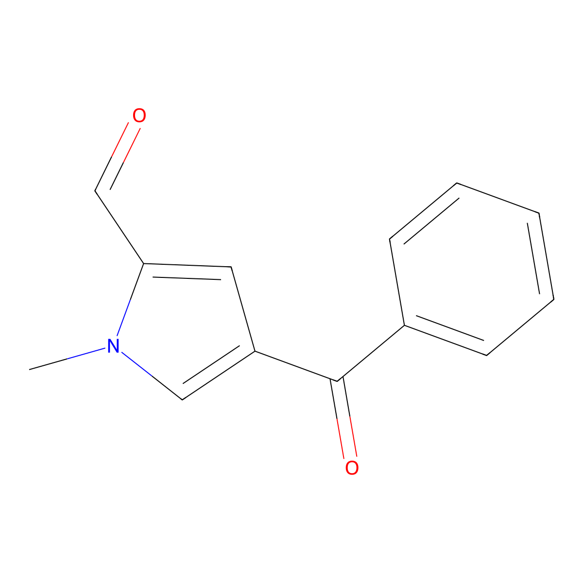 4-benzoyl-1-methyl-1H-pyrrole-2-carbaldehyde molecular structure, CAS 128843-58-3