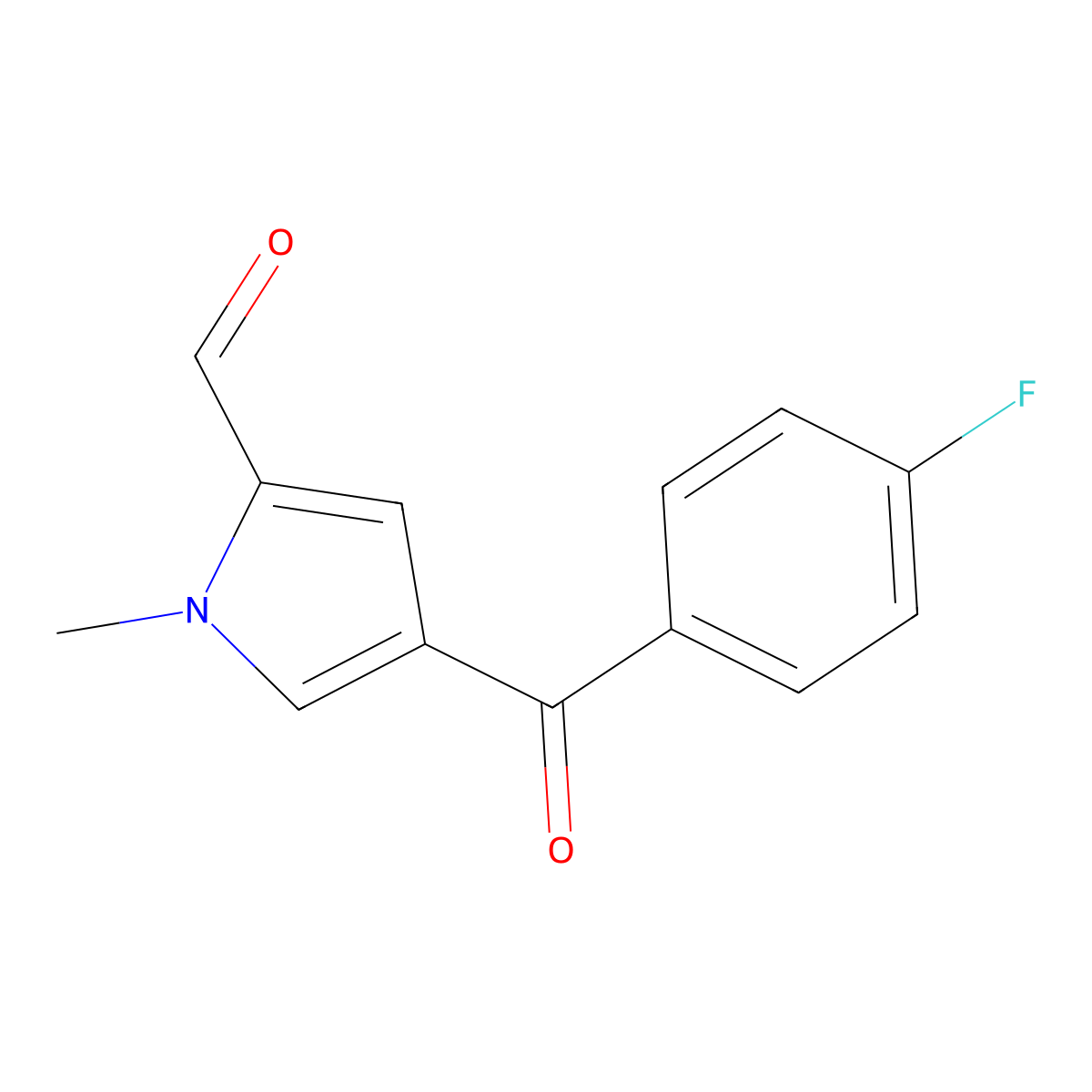4-(4-Fluorobenzoyl)-1-methyl-1H-pyrrole-2-carbaldehyde molecular structure, CAS 128843-61-8