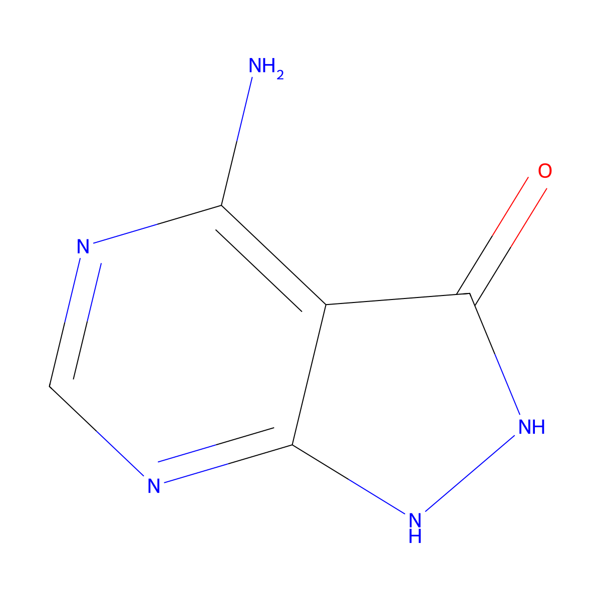 4-Amino-1H-pyrazolo[3,4-d]pyrimidin-3(2H)-one molecular structure, CAS 128850-54-4