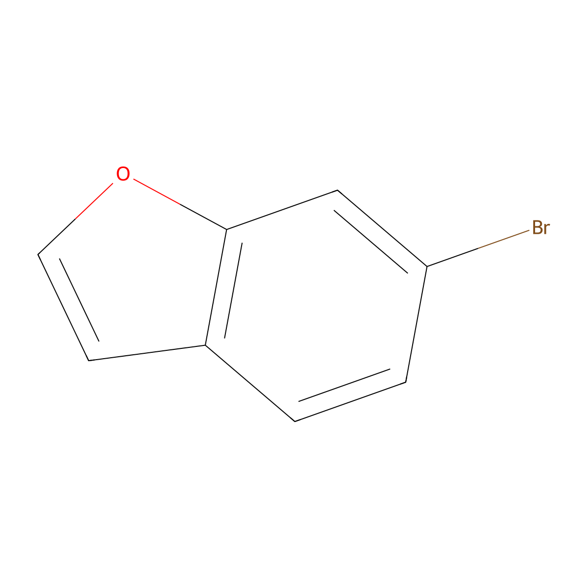 6-Bromo-1-benzofuran molecular structure, CAS 128851-73-0