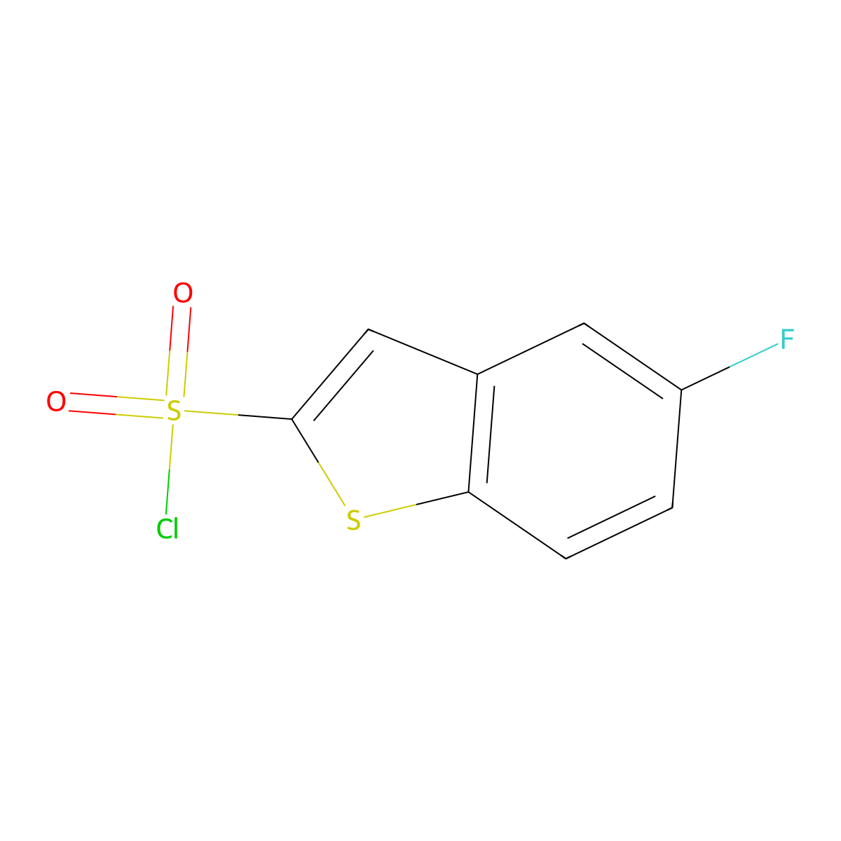 5-Fluoro-1-benzothiophene-2-sulfonyl chloride molecular structure, CAS 128851-97-8