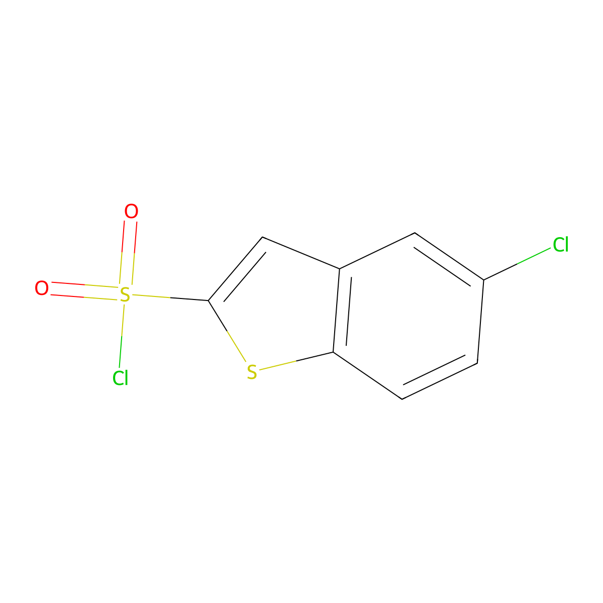 5-Chloro-1-benzothiophene-2-sulfonyl chloride molecular structure, CAS 128851-98-9