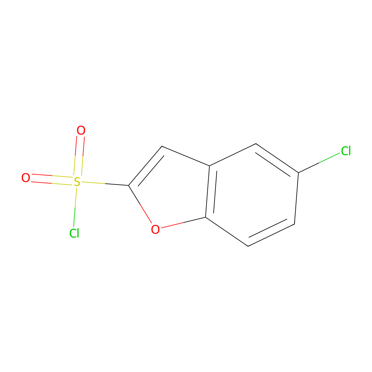 5-Chlorobenzofuran-2-sulfonyl Chloride molecular structure, CAS 128852-02-8