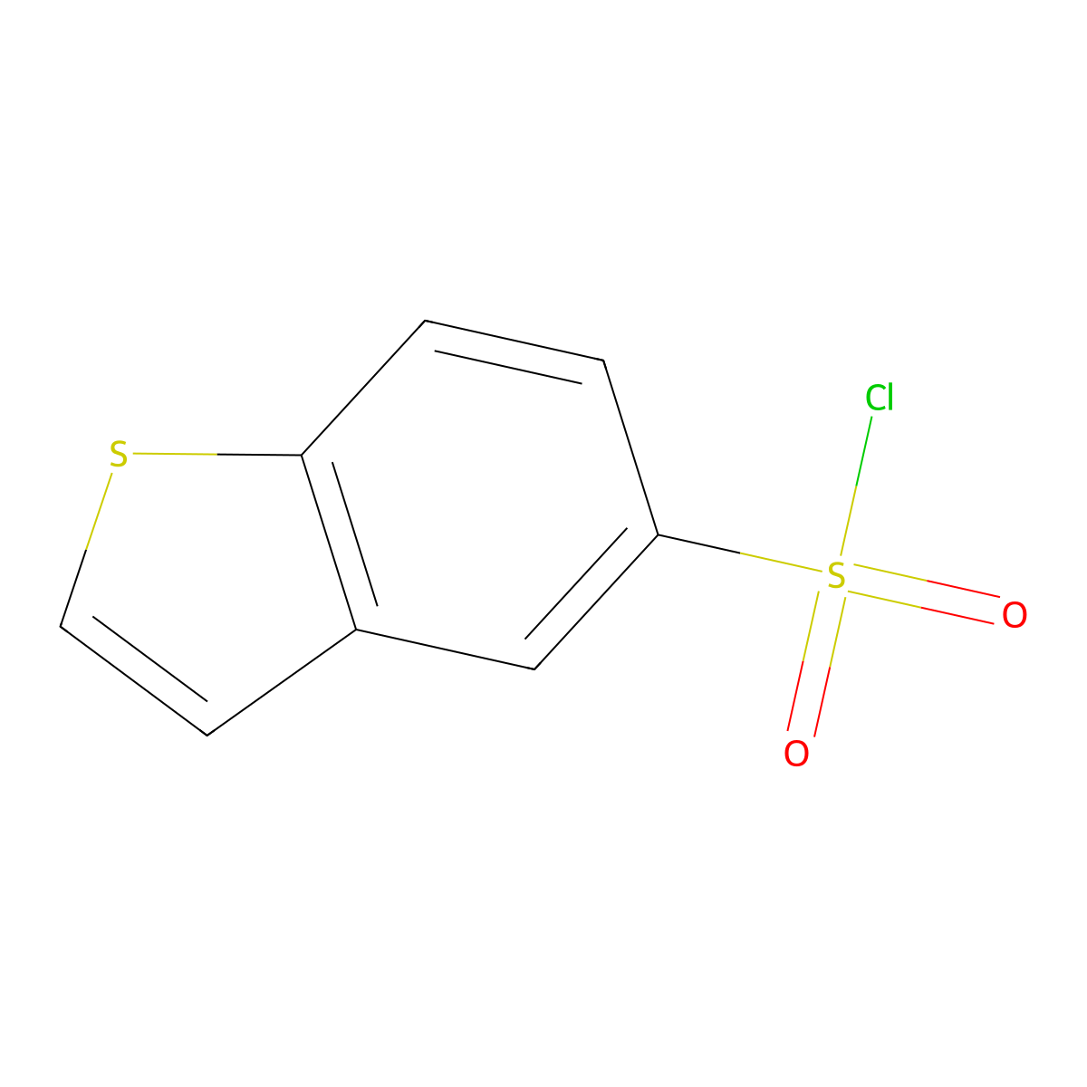 Benzo[b]thiophene-5-sulfonyl chloride molecular structure, CAS 128852-05-1