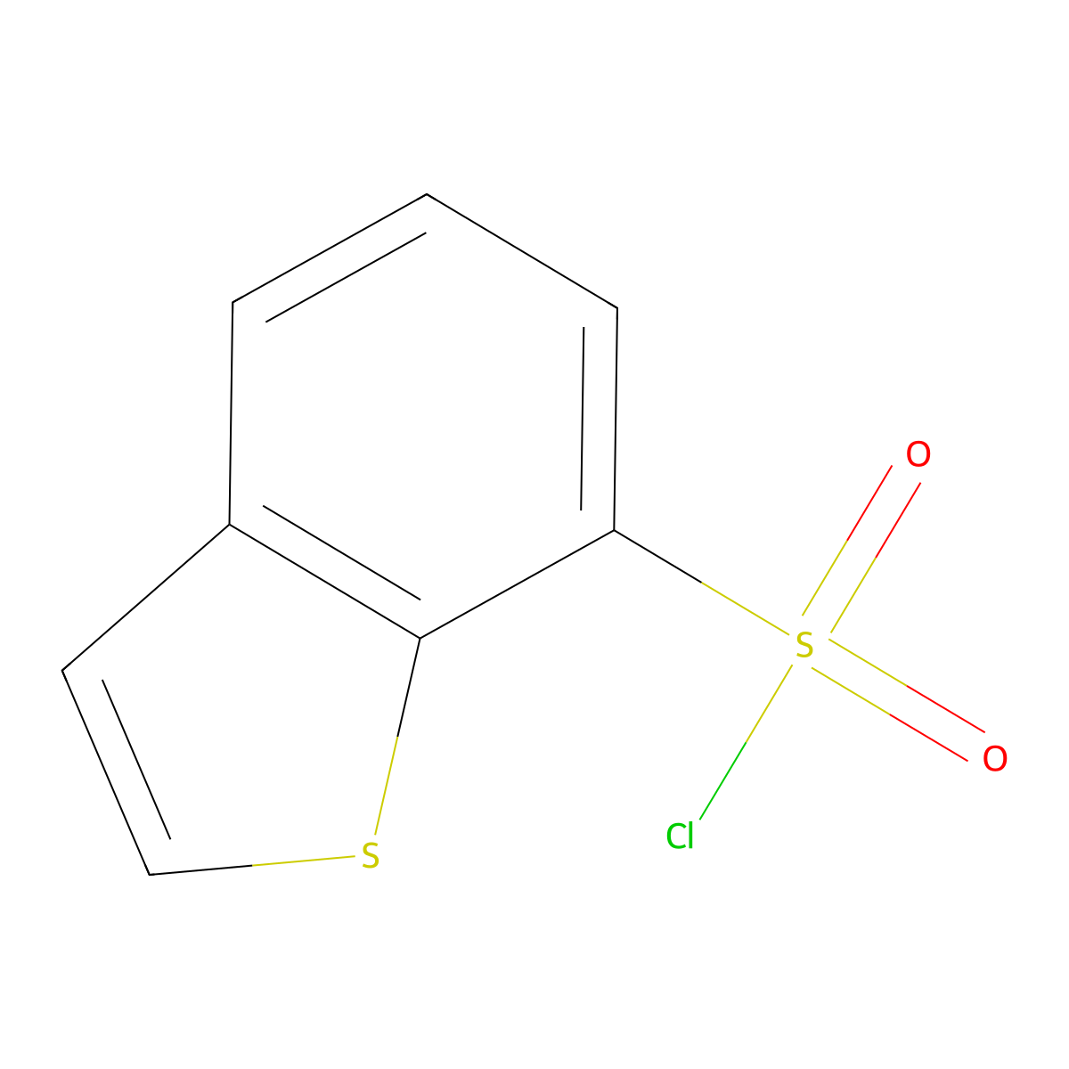 1-Benzothiophene-7-sulfonyl chloride molecular structure, CAS 128852-06-2