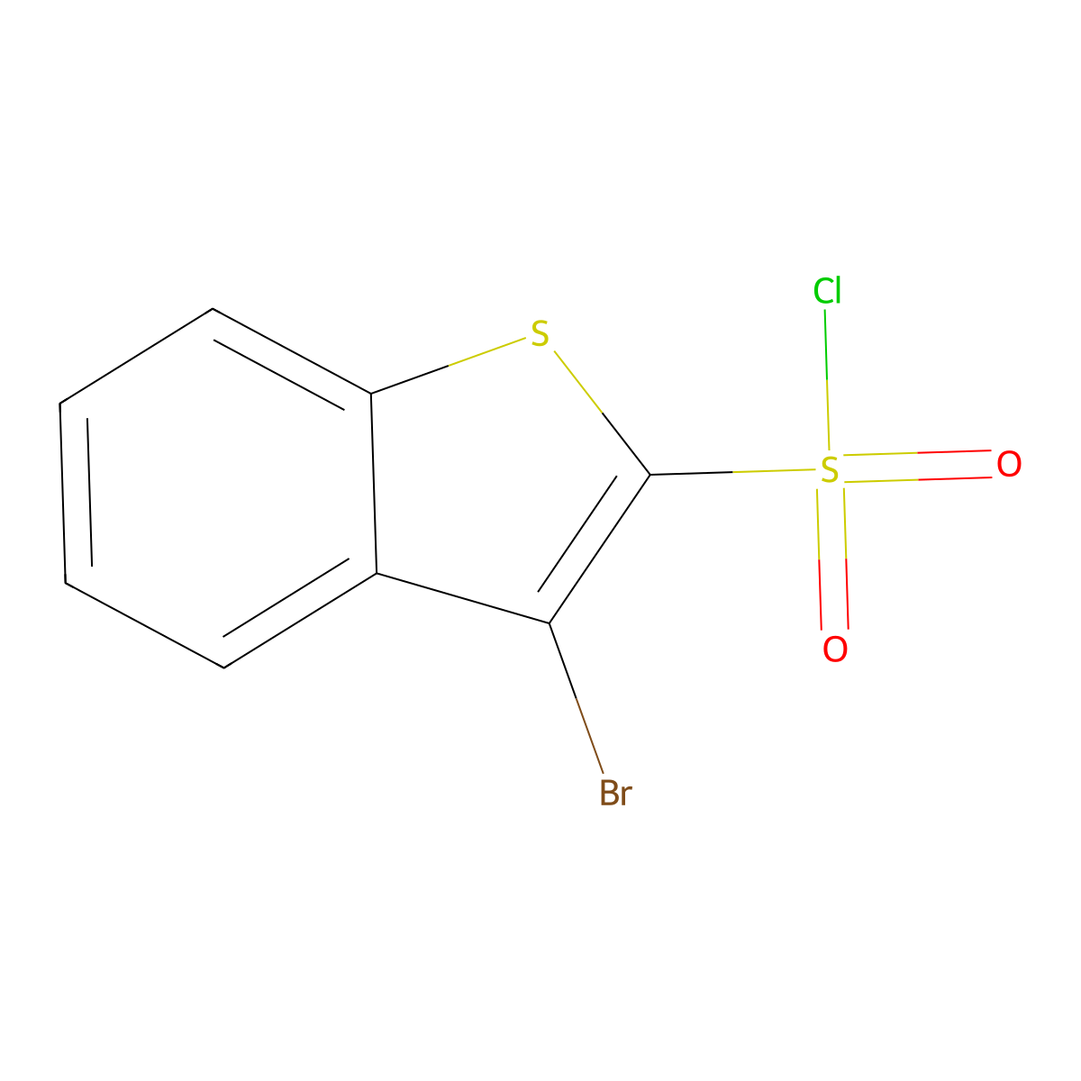 3-Bromo-1-benzothiophene-2-sulfonyl chloride molecular structure, CAS 128852-11-9
