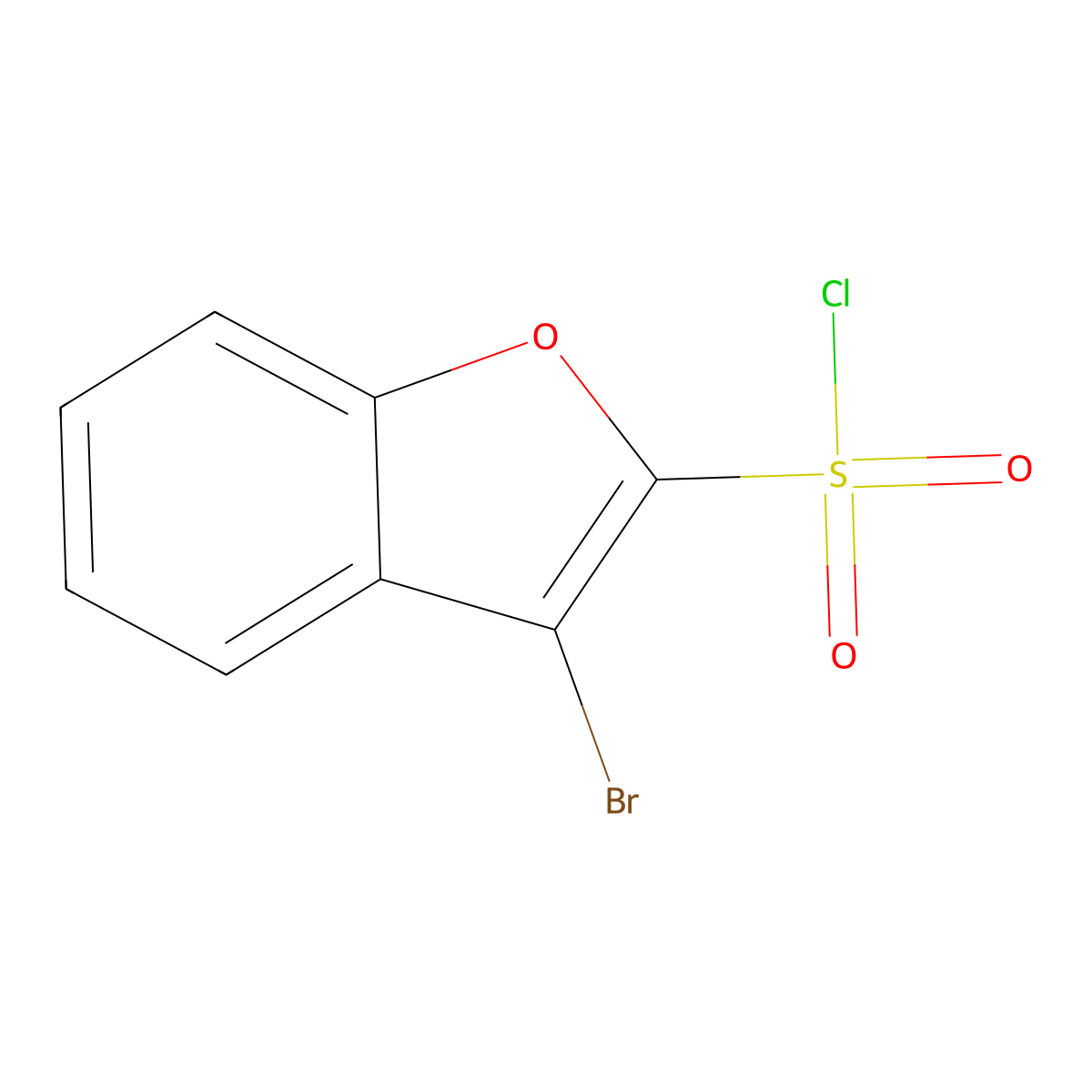 3-Bromo-2-benzofuransulfonyl chloride molecular structure, CAS 128852-14-2