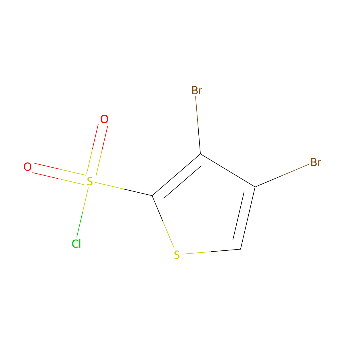3,4-Dibromothiophene-2-sulfonyl chloride molecular structure, CAS 128852-15-3