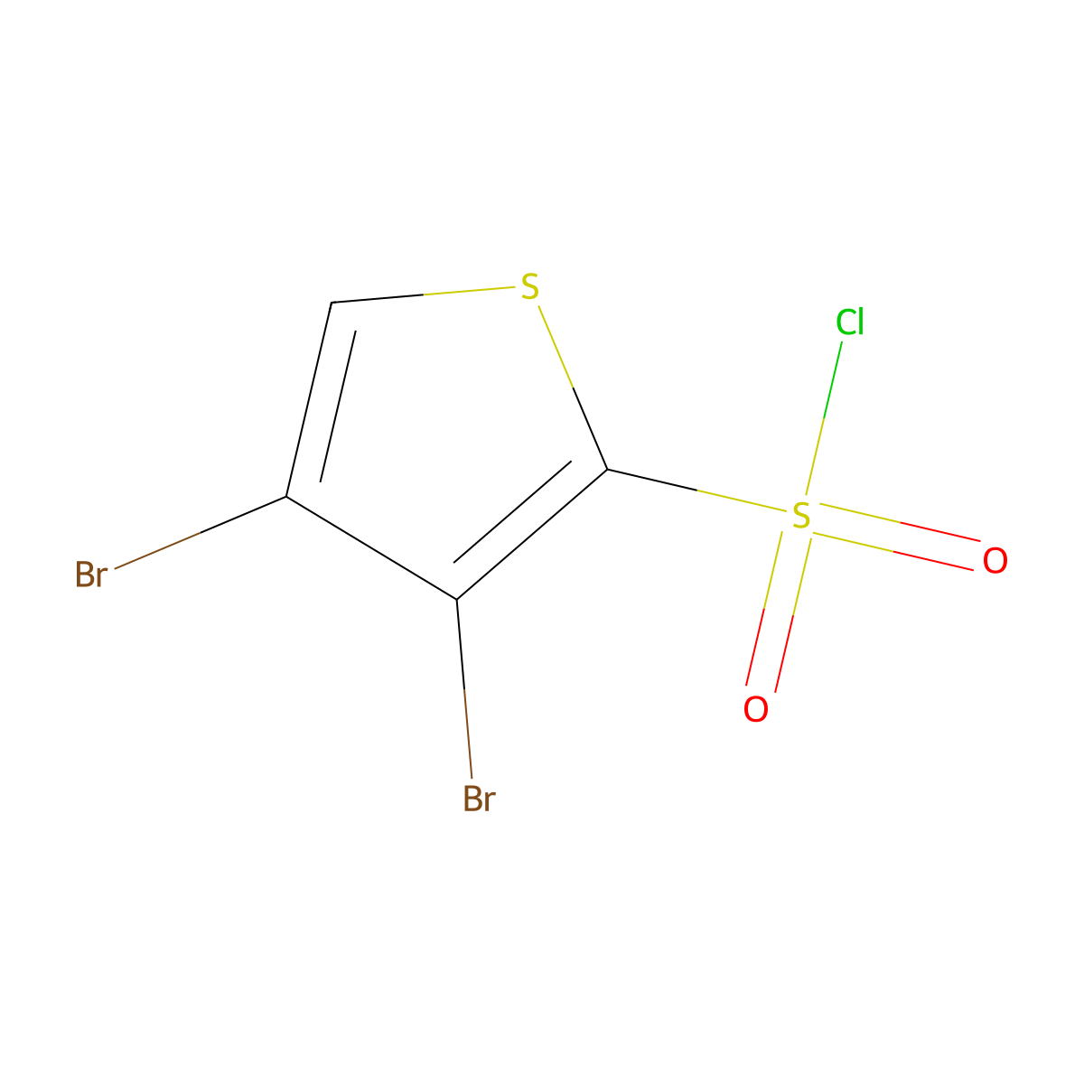 3,4-Dibromothiophene-2-sulfonyl chloride molecular structure, CAS 128852-15-3