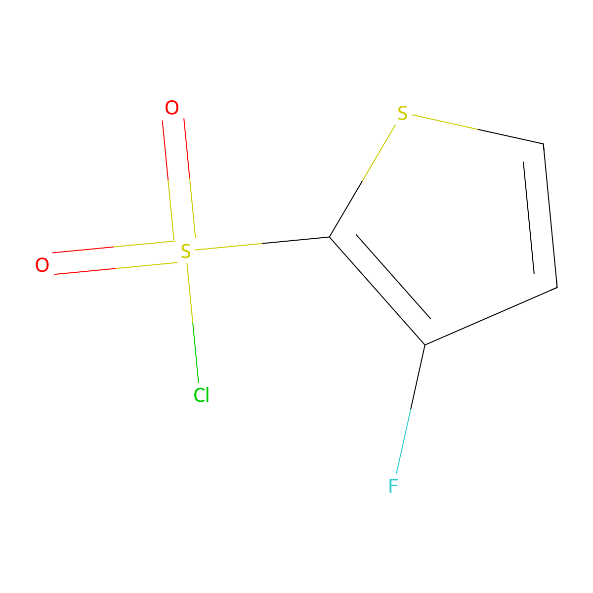 3-Fluorothiophene-2-sulfonyl chloride molecular structure, CAS 128852-20-0