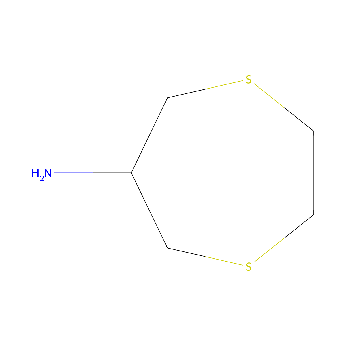 1,4-Dithiepan-6-amine molecular structure, CAS 128861-89-2