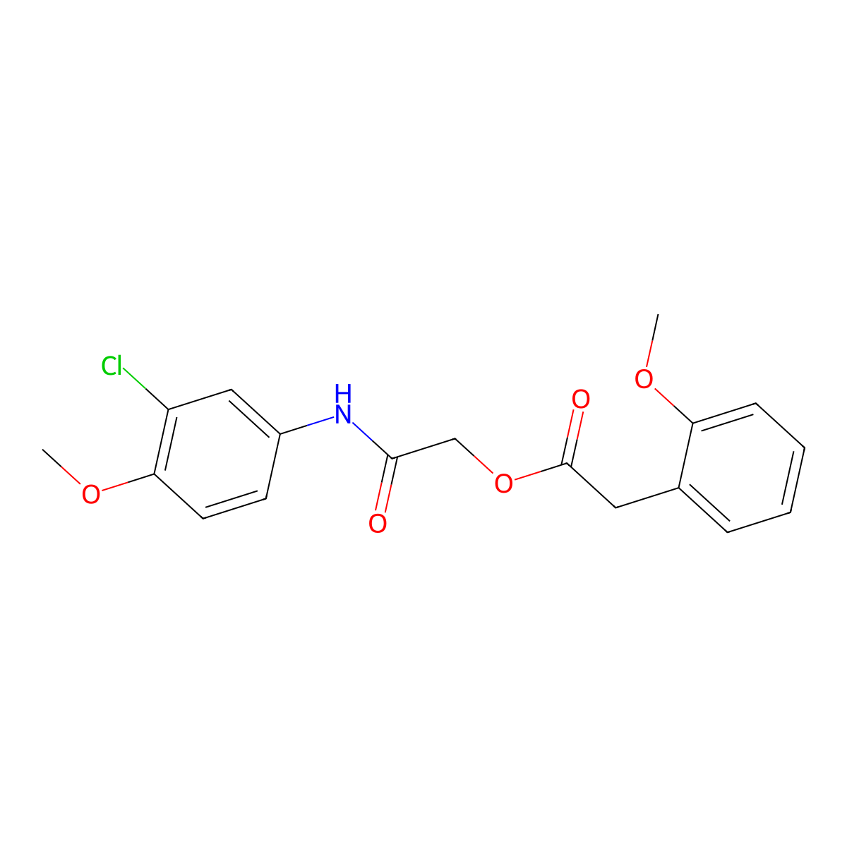 [2-(3-Chloro-4-methoxyanilino)-2-oxoethyl] 2-(2-methoxyphenyl)acetate molecular structure, CAS 1288670-03-0