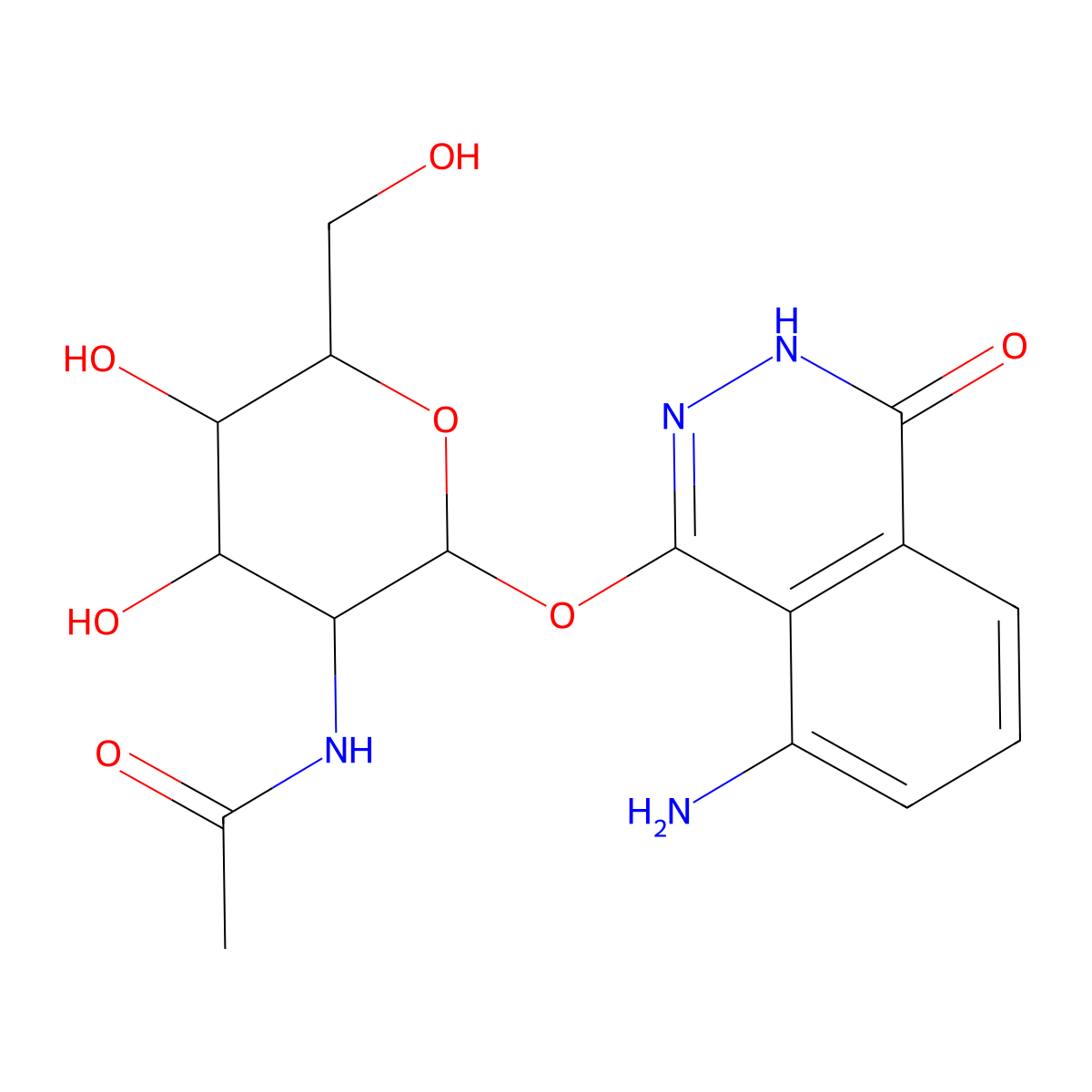 3-Aminophthalylhydrazido-N-acetyl-beta-glucosaminide molecular structure, CAS 128879-80-1