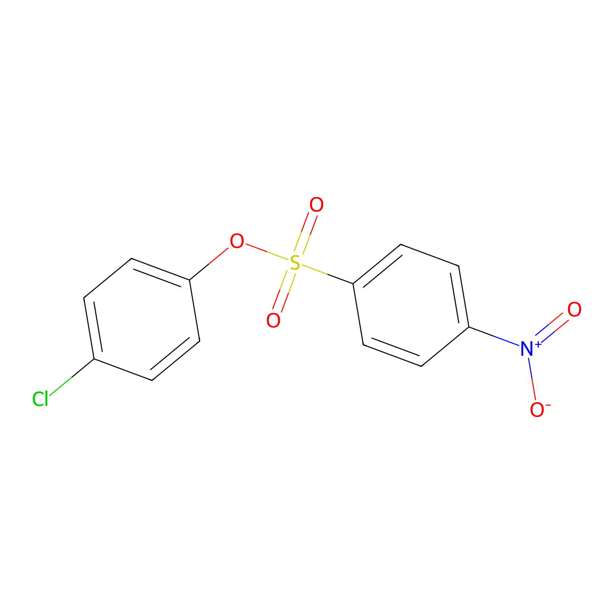4-Nitro-benzenesulfonic acid 4-chloro-phenyl ester molecular structure, CAS 128886-84-0