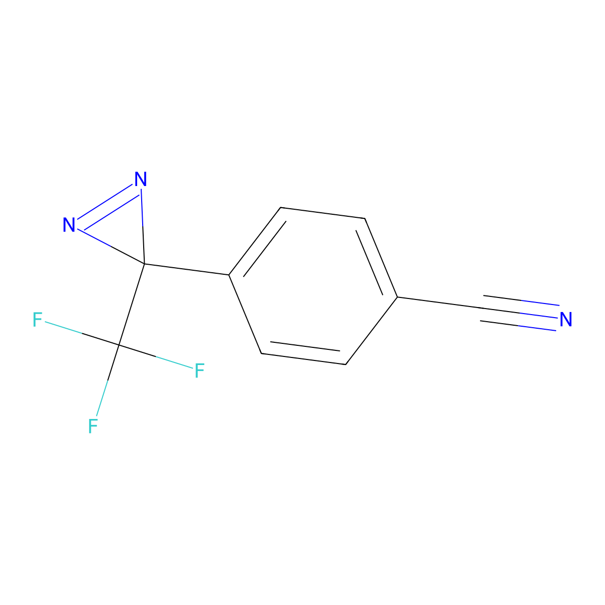 4-(3-(Trifluoromethyl)-3H-diazirin-3-yl)benzonitrile molecular structure, CAS 128886-91-9