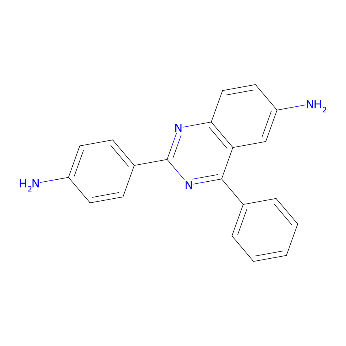 2-(4-Aminophenyl)-4-phenylquinazolin-6-amine molecular structure, CAS 128889-33-8
