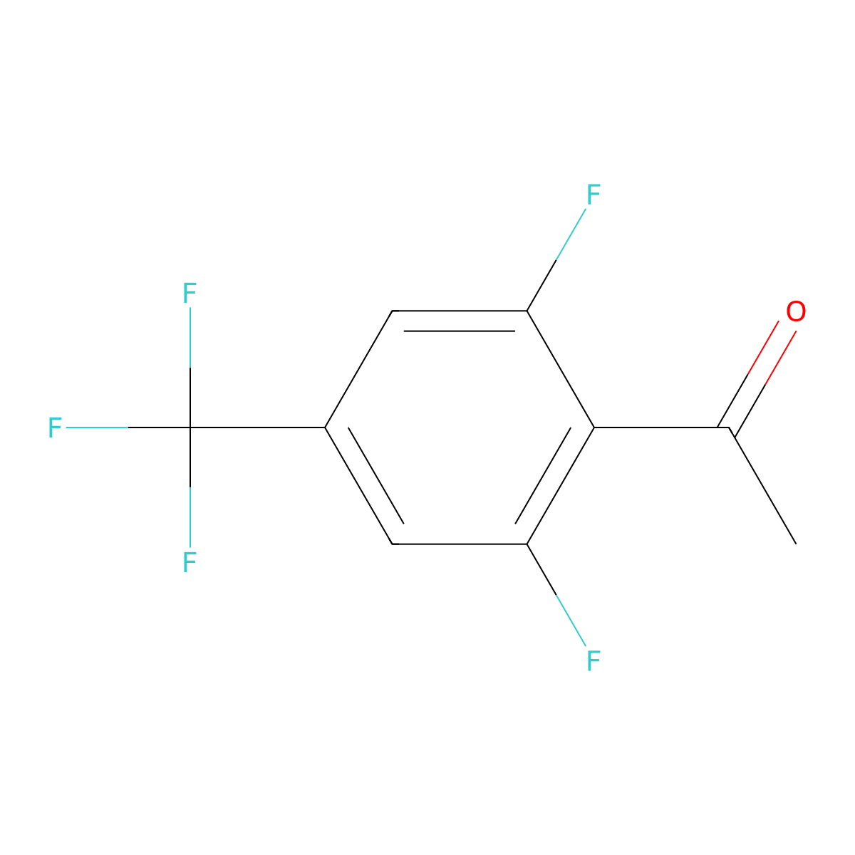 2',6'-Difluoro-4'-(trifluoromethyl)acetophenone molecular structure, CAS 1288987-71-2