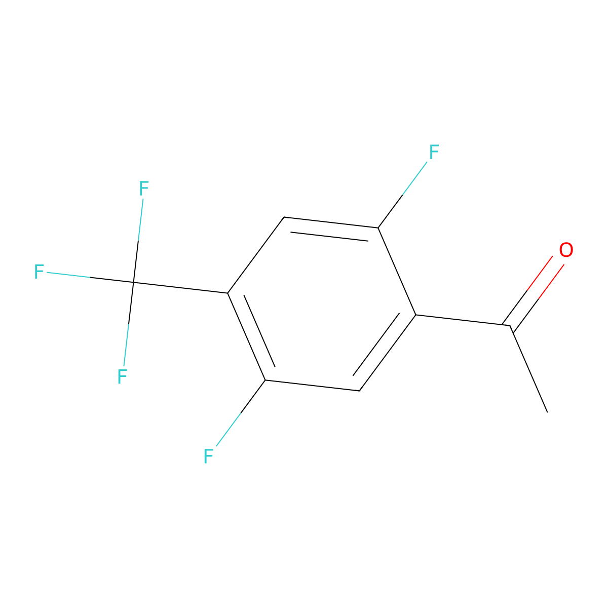 1-(2,5-Difluoro-4-(trifluoromethyl)phenyl)ethanone molecular structure, CAS 1288987-80-3