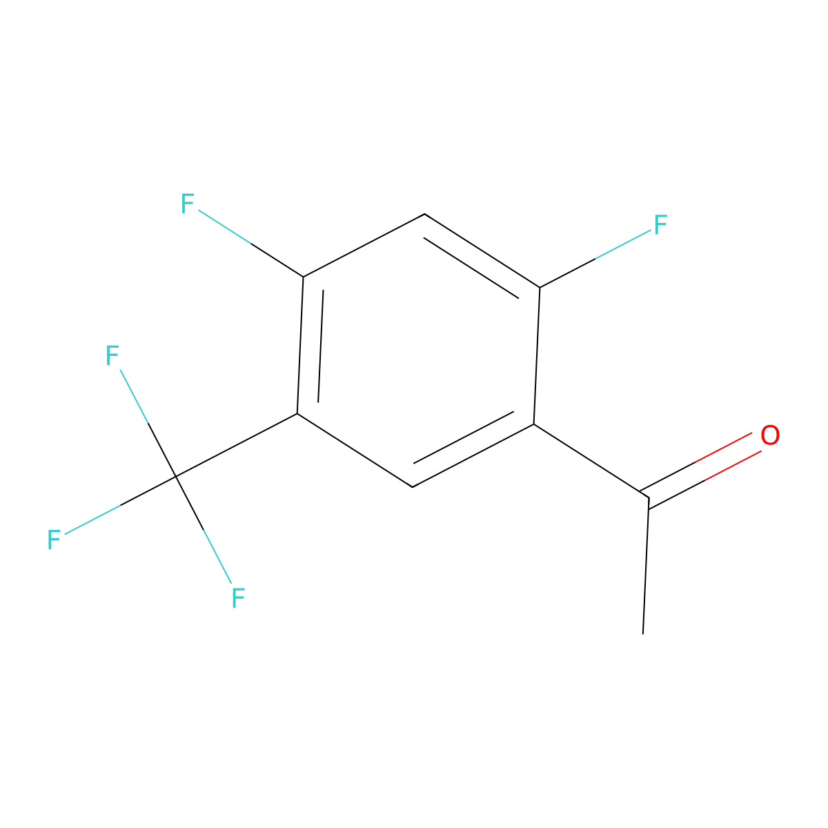 2',4'-Difluoro-5'-(trifluoromethyl)acetophenone molecular structure, CAS 1288987-92-7