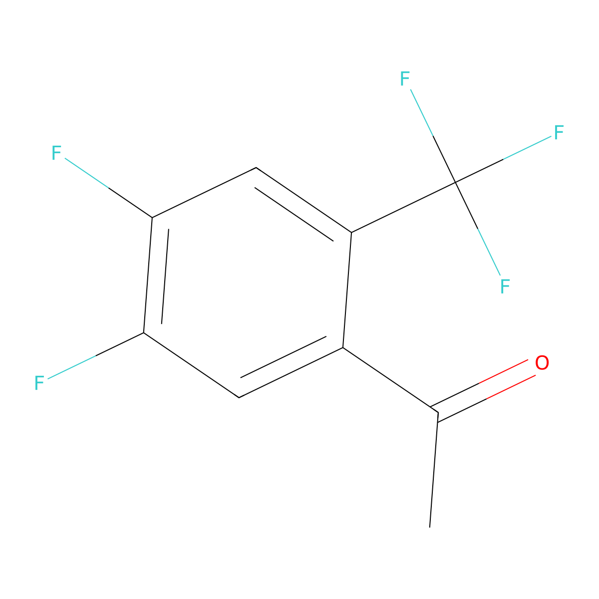 1-[4,5-Difluoro-2-(trifluoromethyl)phenyl]ethanone molecular structure, CAS 1288987-95-0