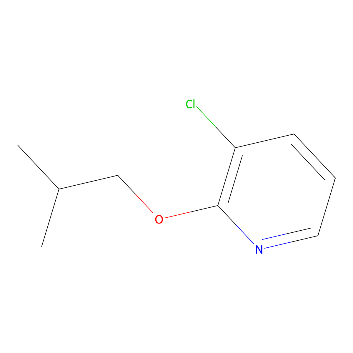 3-Chloro-2-isobutoxypyridine molecular structure, CAS 1288989-54-7