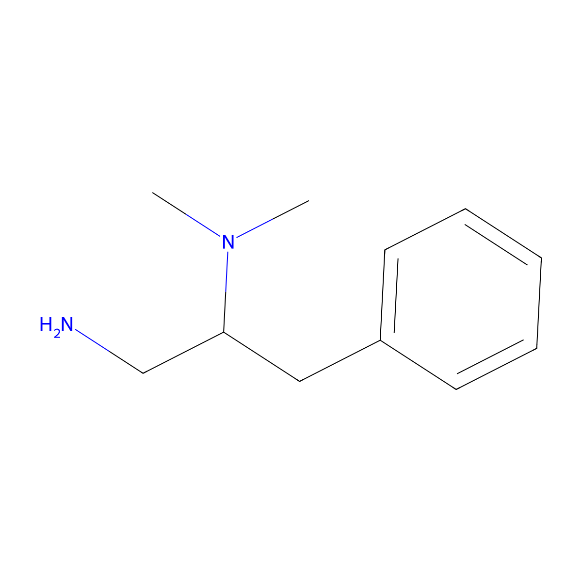 (1-Amino-3-phenylpropan-2-yl)dimethylamine molecular structure, CAS 128899-95-6