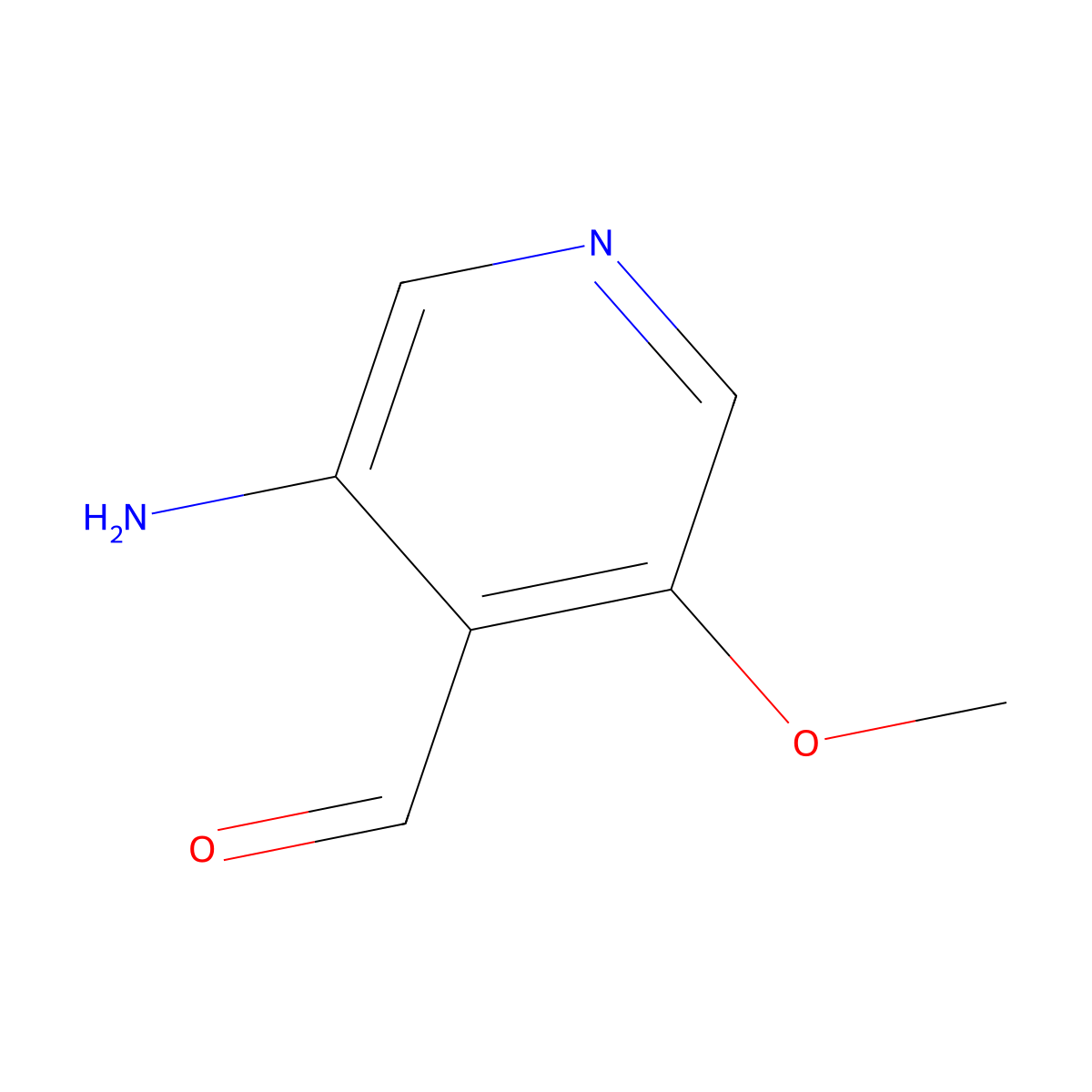 3-Amino-5-methoxyisonicotinaldehyde molecular structure, CAS 1288990-96-4