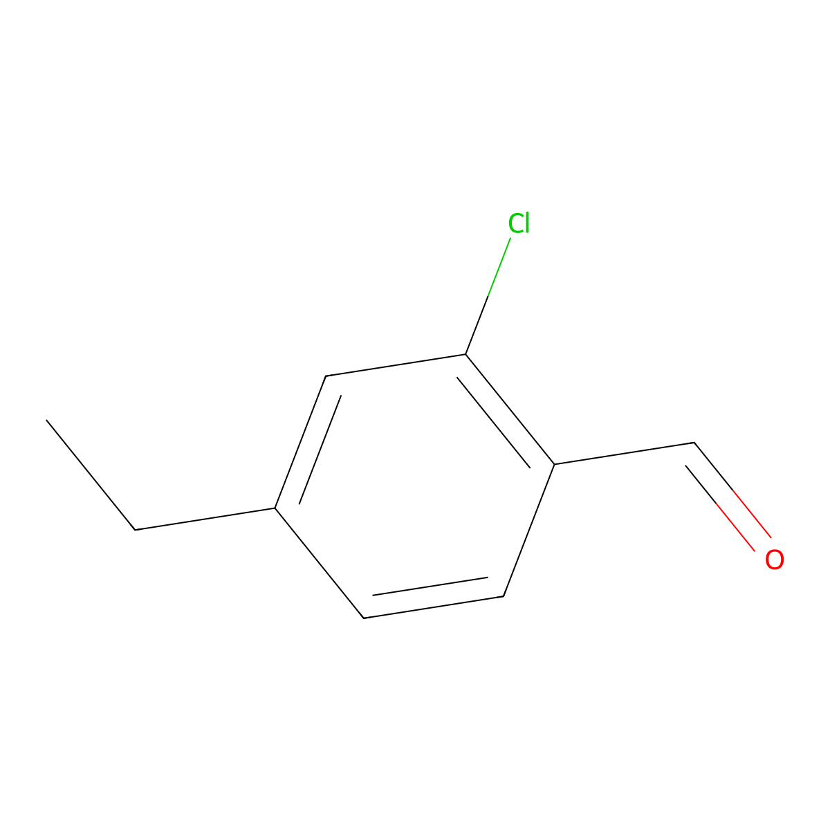 2-Chloro-4-ethylbenzaldehyde molecular structure, CAS 1288991-58-1