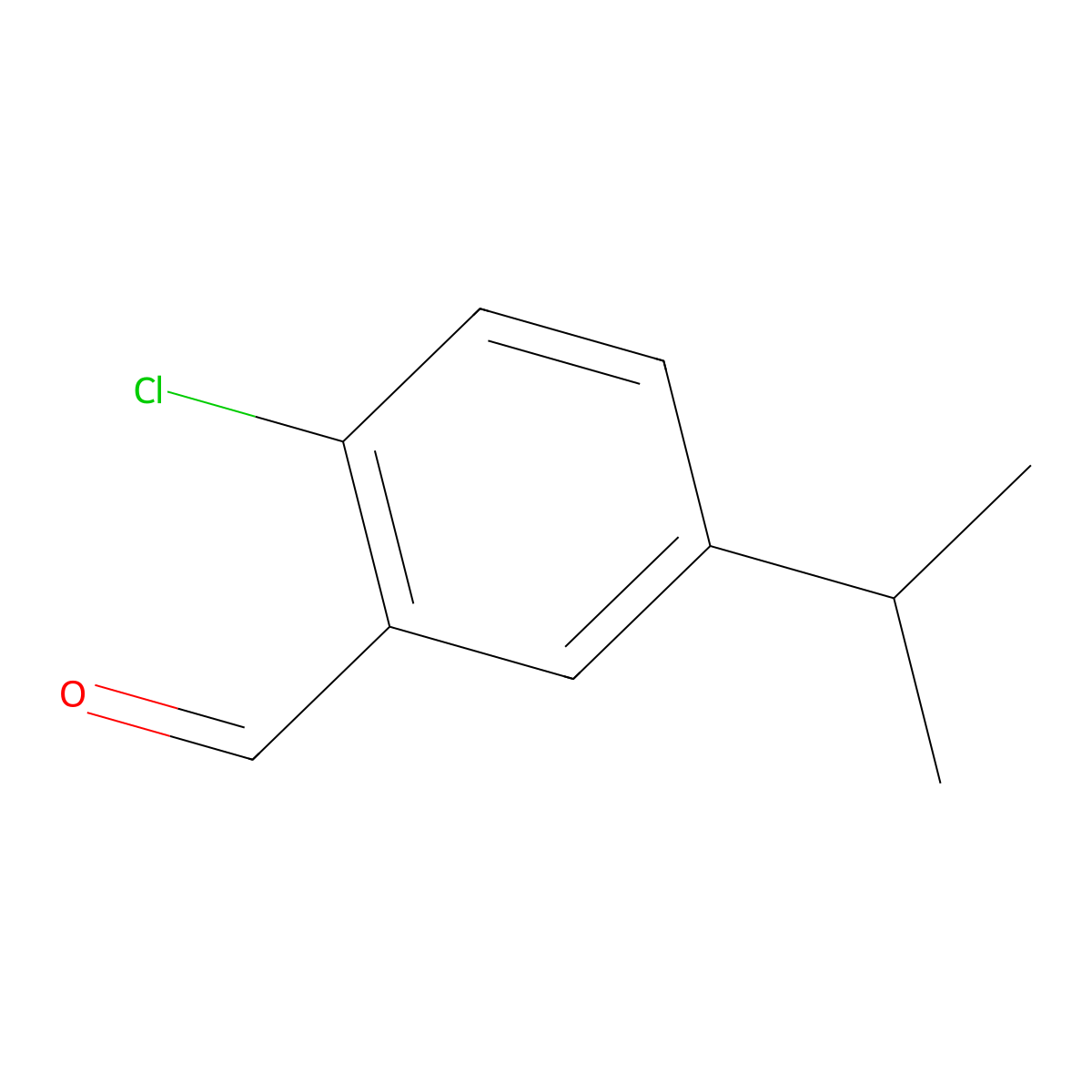 2-Chloro-5-isopropylbenzaldehyde molecular structure, CAS 1288991-69-4